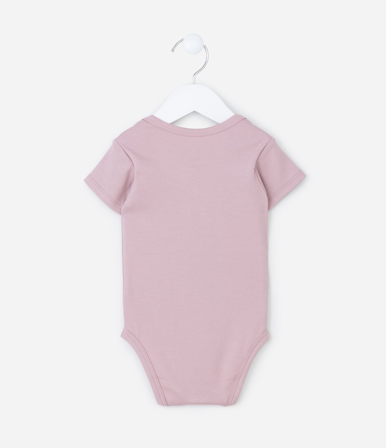Body Infantil em Algodão Peruano com Bordado - Tam RN a 18 meses Rosa 2