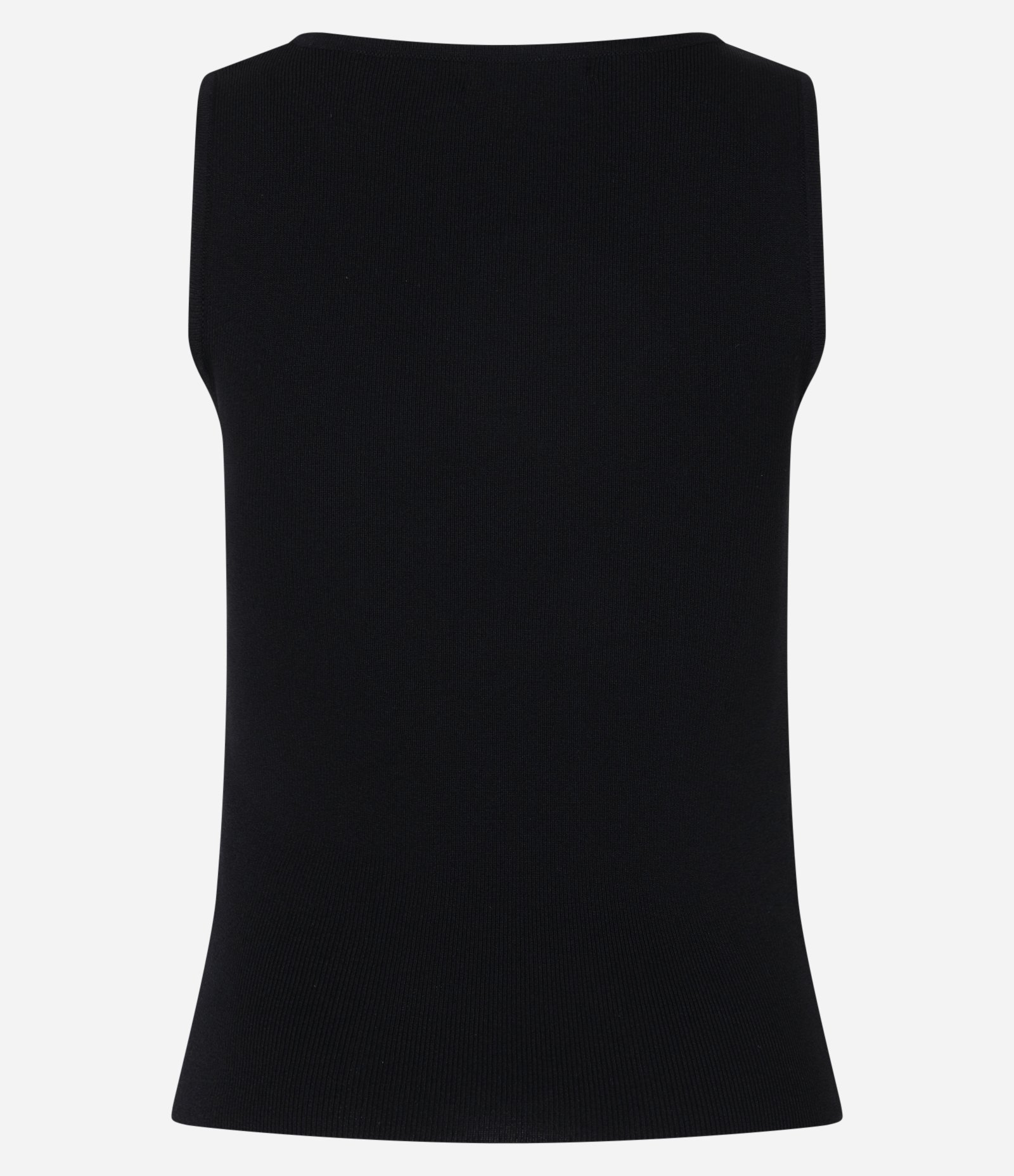 Blusa Canelado em Tricô com Detalhe Metalizado na Alça Preto 9