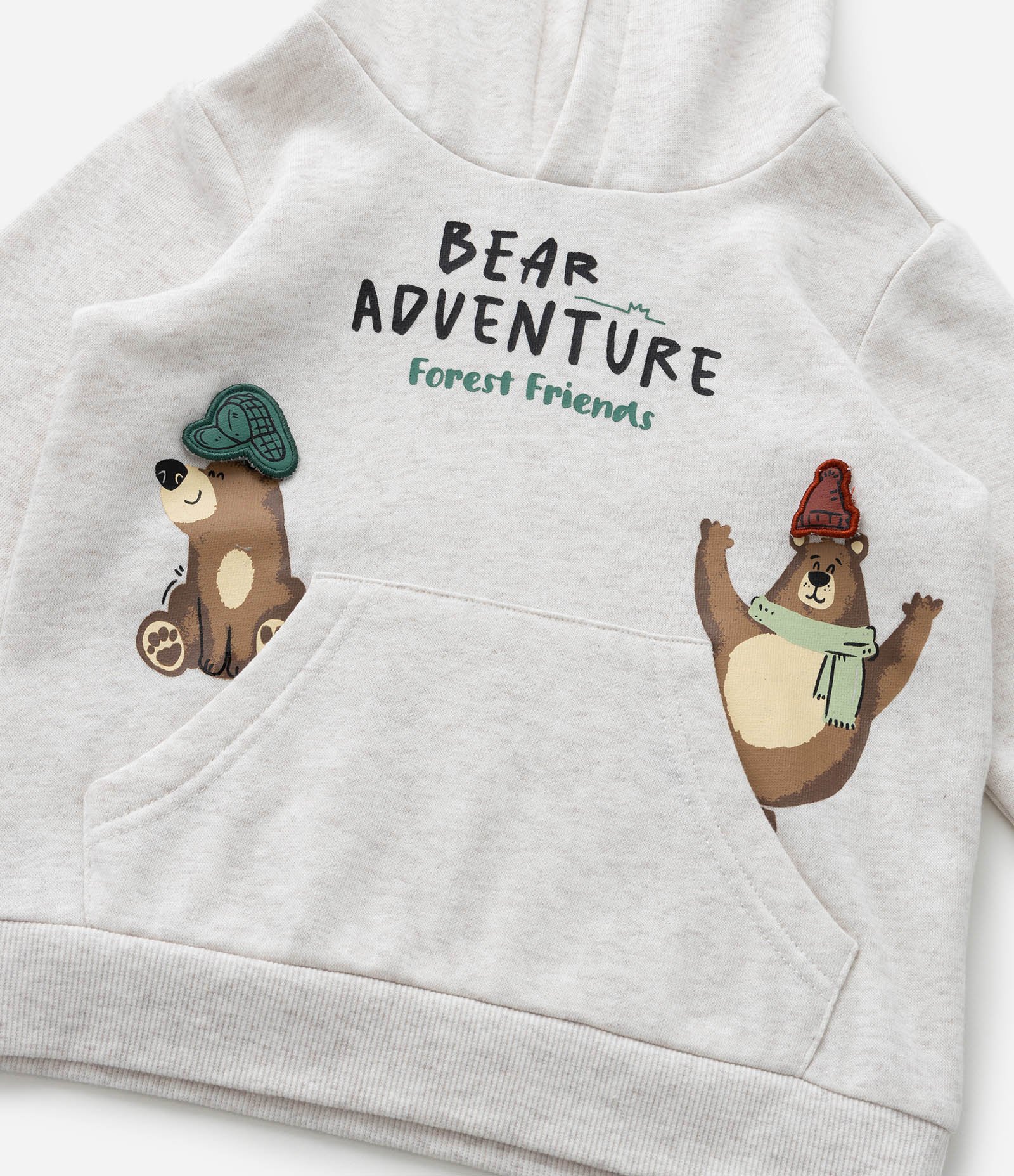 Conjunto Infantil Quentinho com Estampa Ursos - Tam 1 a 6 Anos Cinza Claro 8