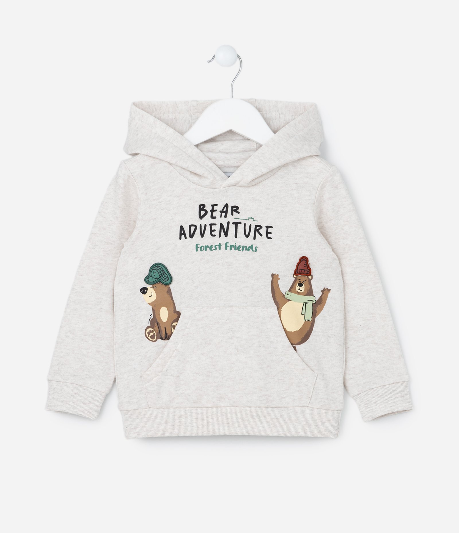 Conjunto Infantil Quentinho com Estampa Ursos - Tam 1 a 6 Anos Cinza Claro 2