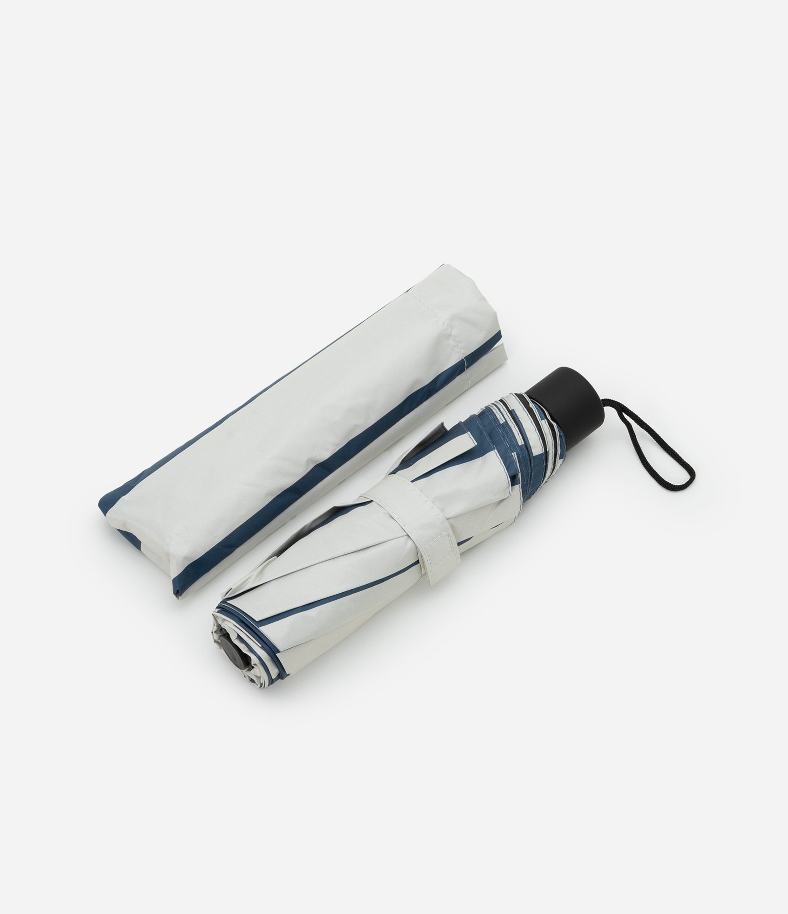 Sombrinha com Estampa de Listras Azul 3