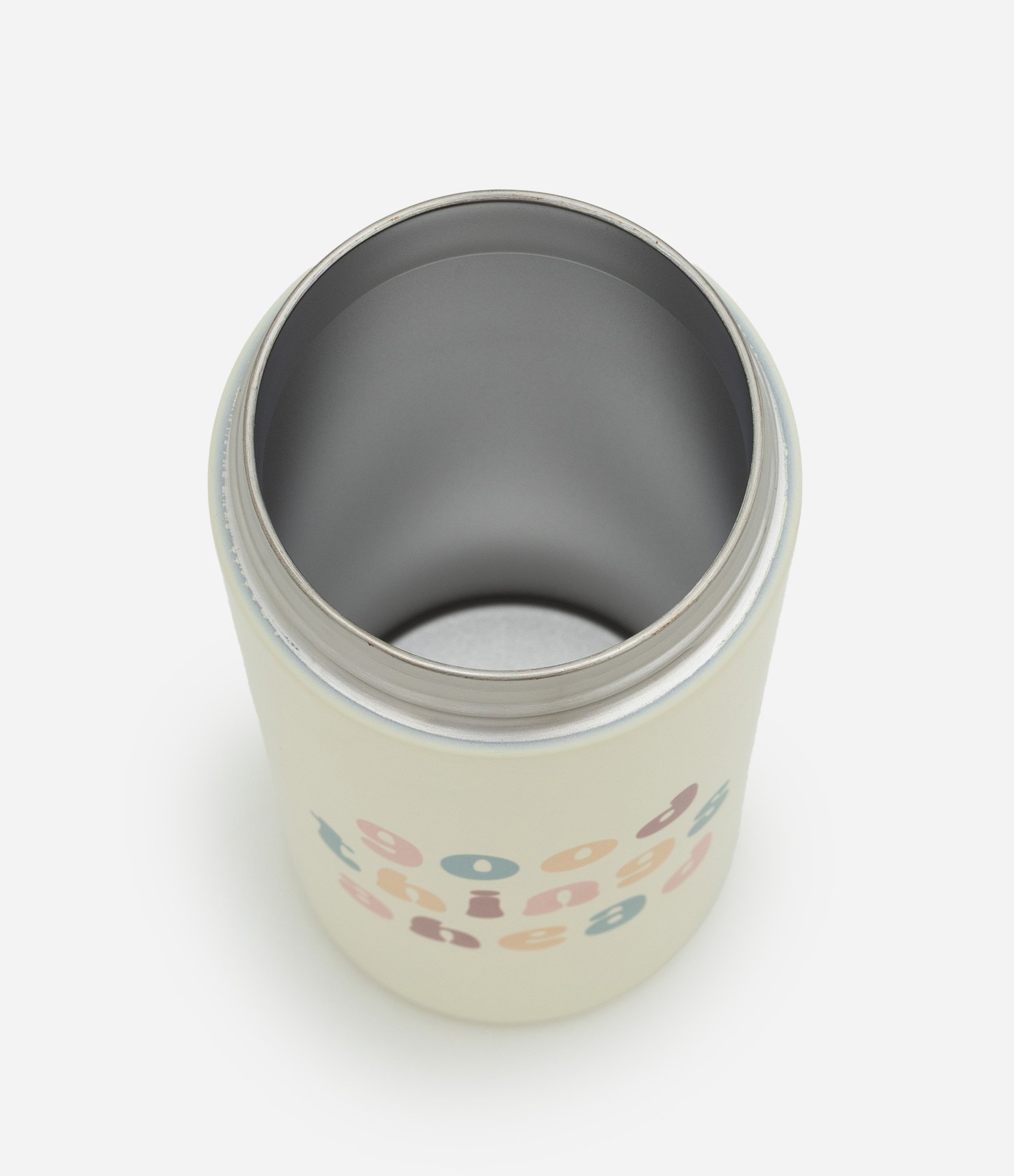 Garrafa Térmica com Lettering Good Viber 1000ML Off White 2