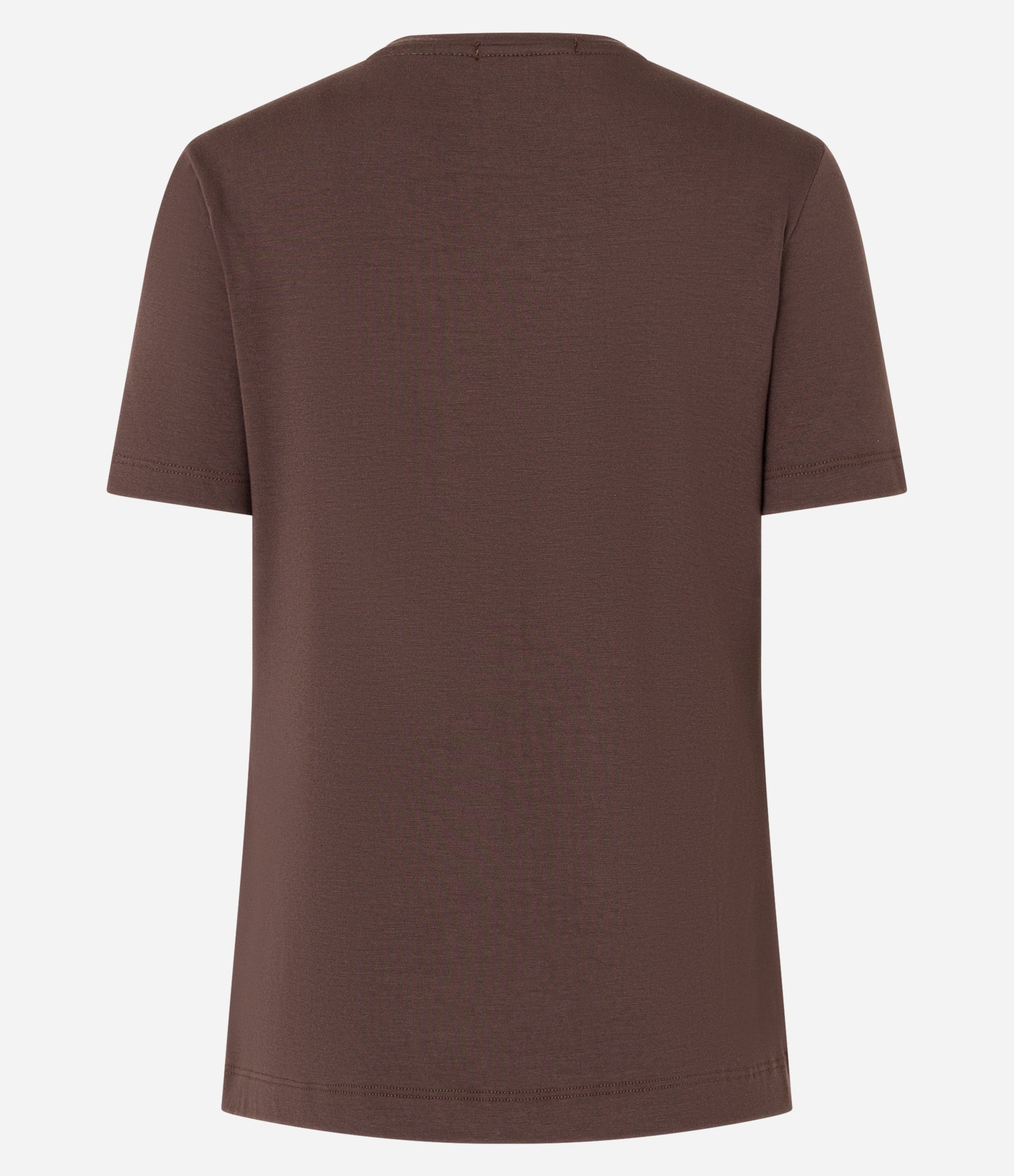 Blusa Básica em Viscose com Decote V Marrom 6