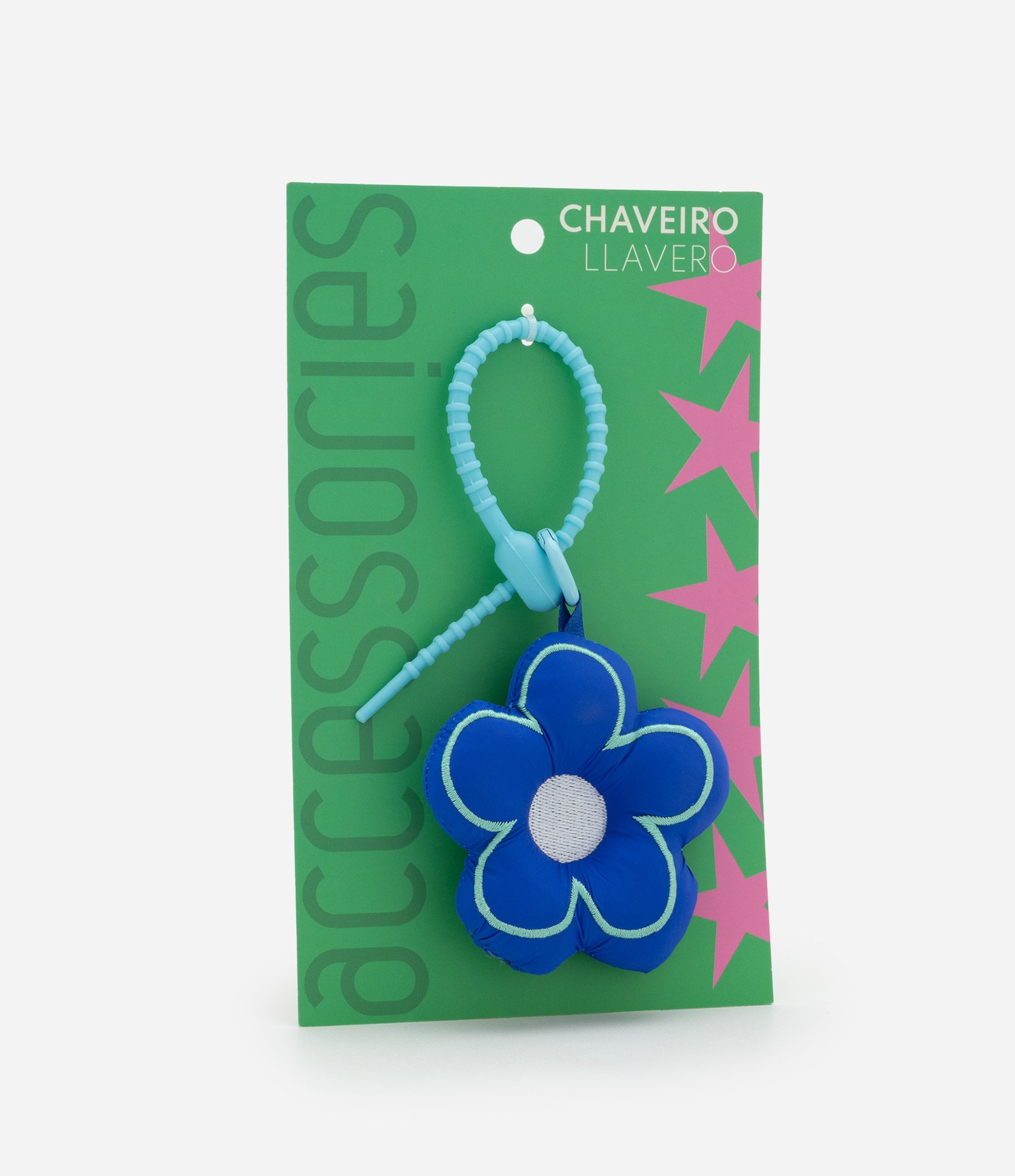 Chaveiro de Encaixe com Formato de Flor Azul 4