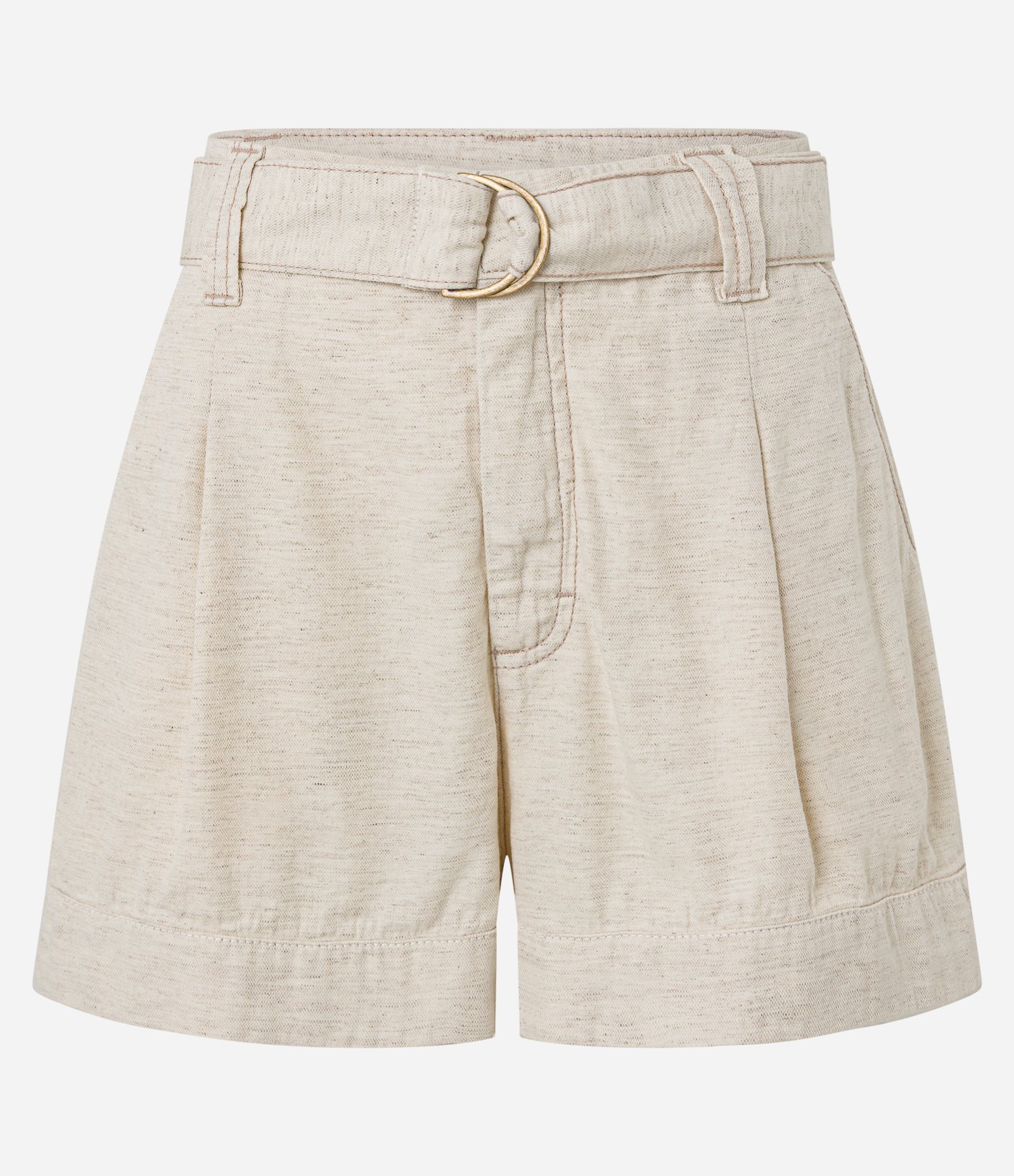 Short Baggy em Sarja com Cinto Diferenciado Bege 5