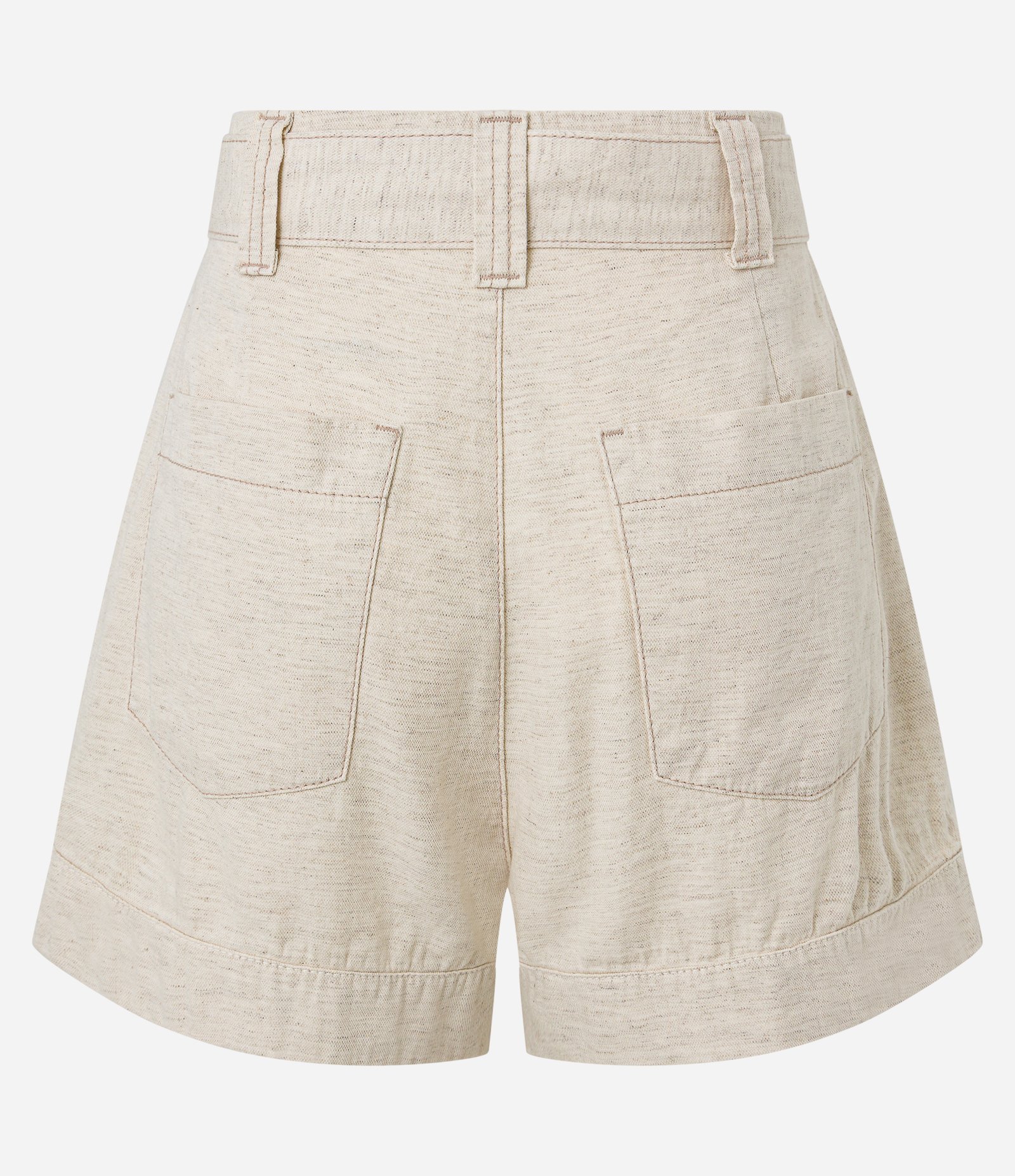 Short Baggy em Sarja com Cinto Diferenciado Bege 6