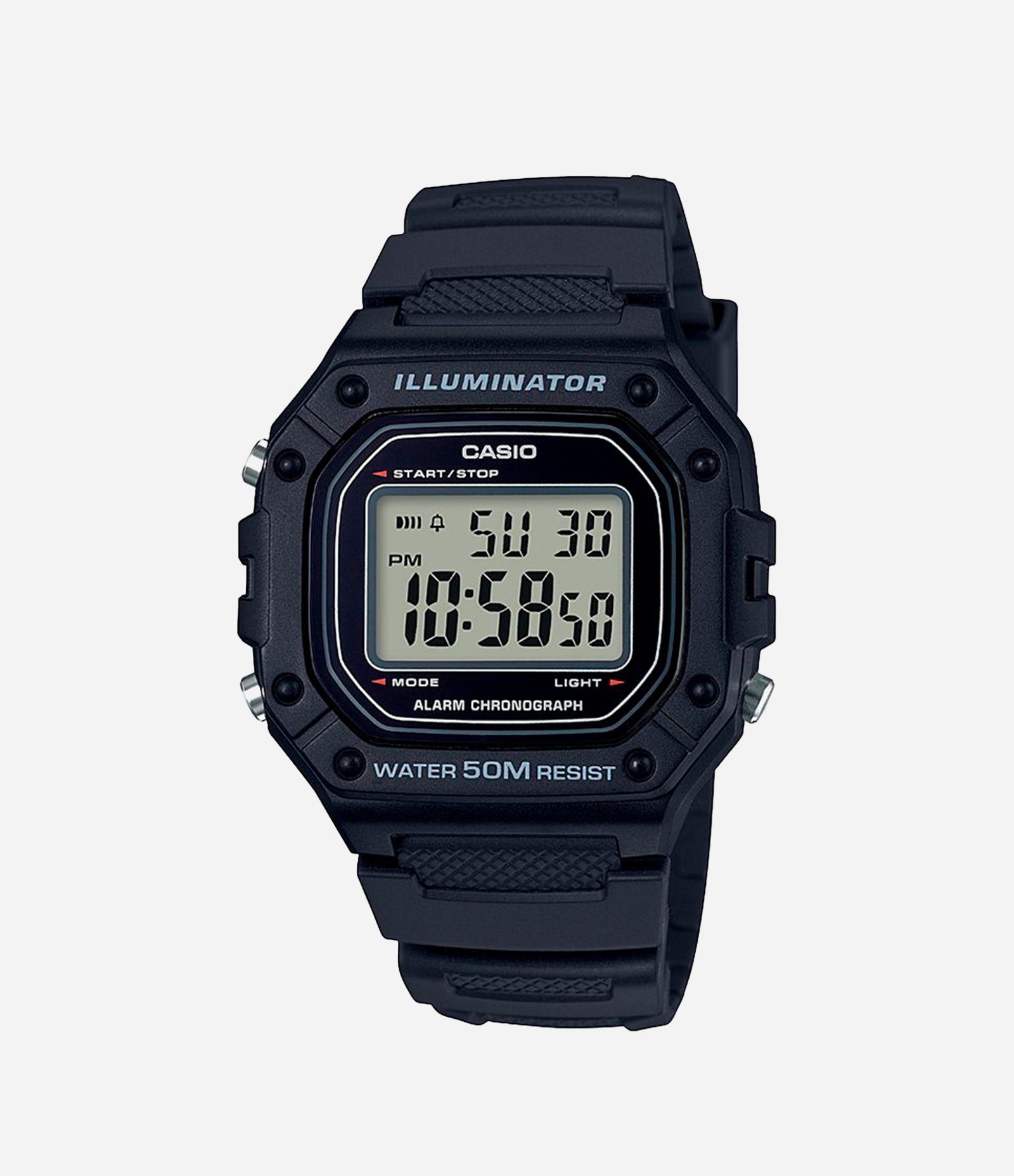 Relógio Casio Digital W 218H 1AVDF PRETO 1