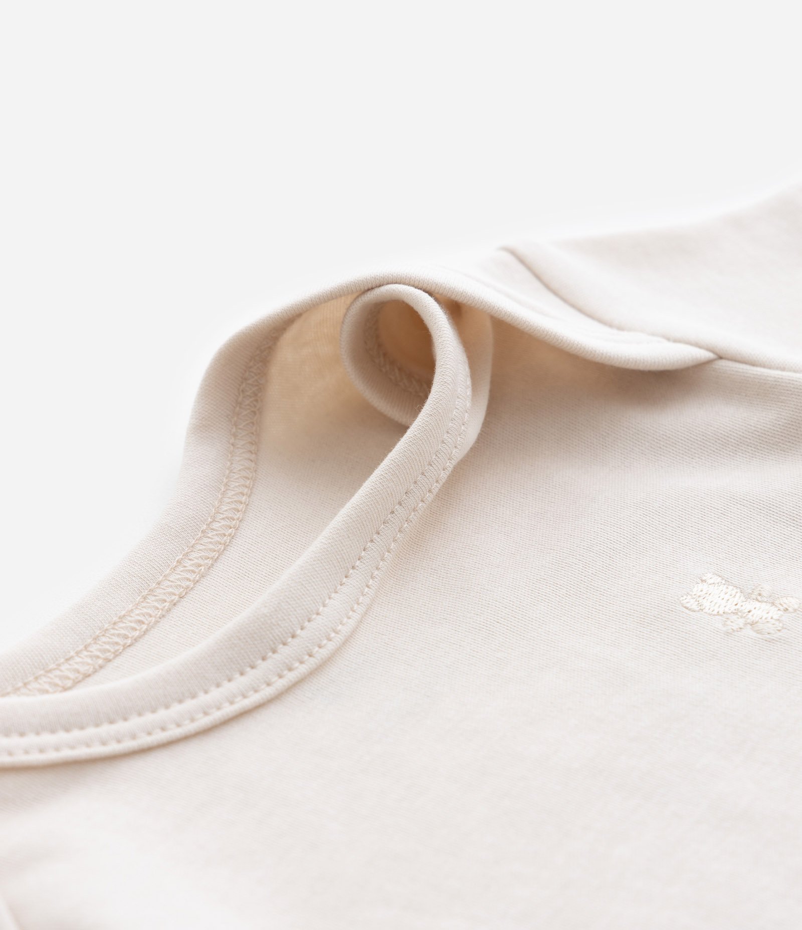 Body Infantil Básico com Bordado Ursinho - Tam RN a 18 meses Bege 4