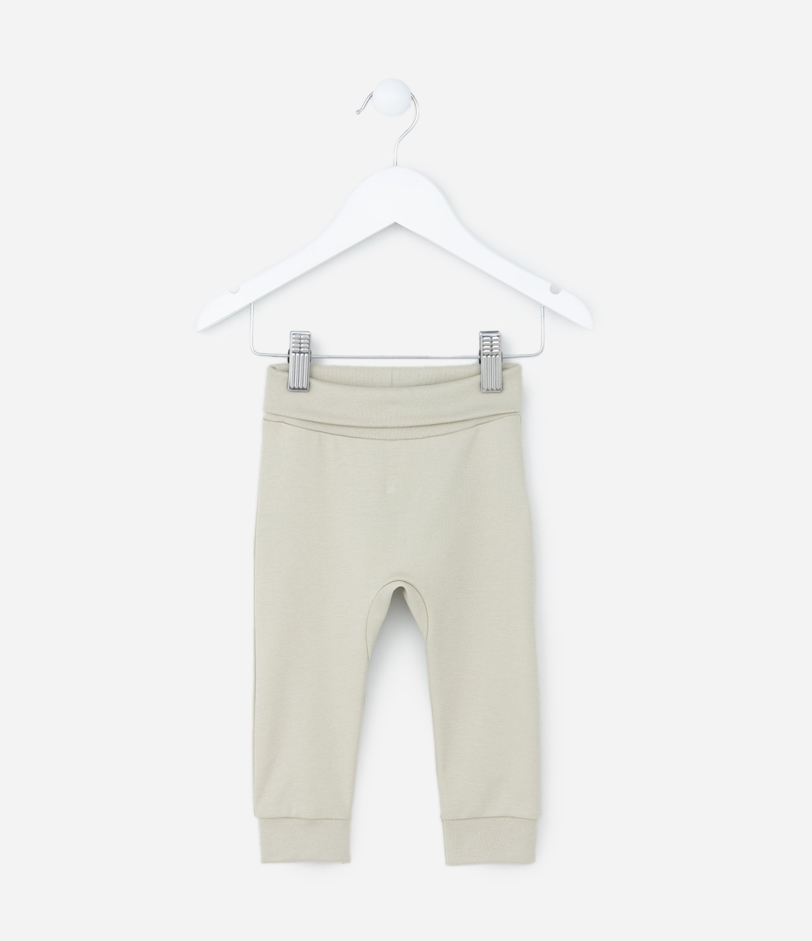 Calça Infantil em Algodão Peruano com Cós Dobrável - Tam RN a 18 meses Verde 1