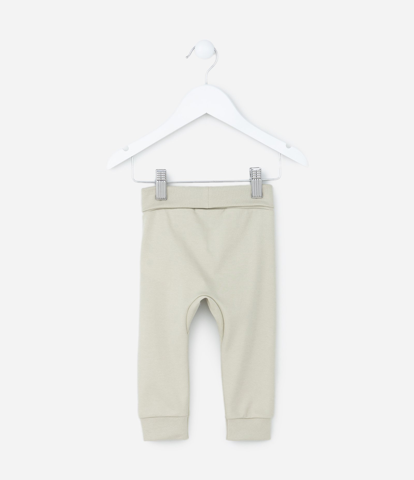 Calça Infantil em Algodão Peruano com Cós Dobrável - Tam RN a 18 meses Verde 2