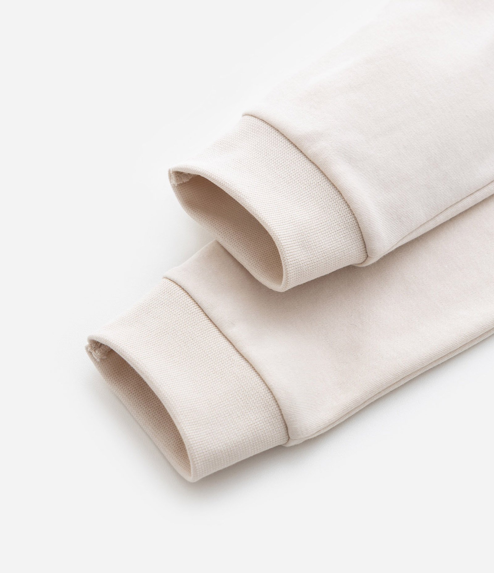 Calça Infantil em Algodão Peruano com Cós Dobrável - Tam RN a 18 meses Bege 5