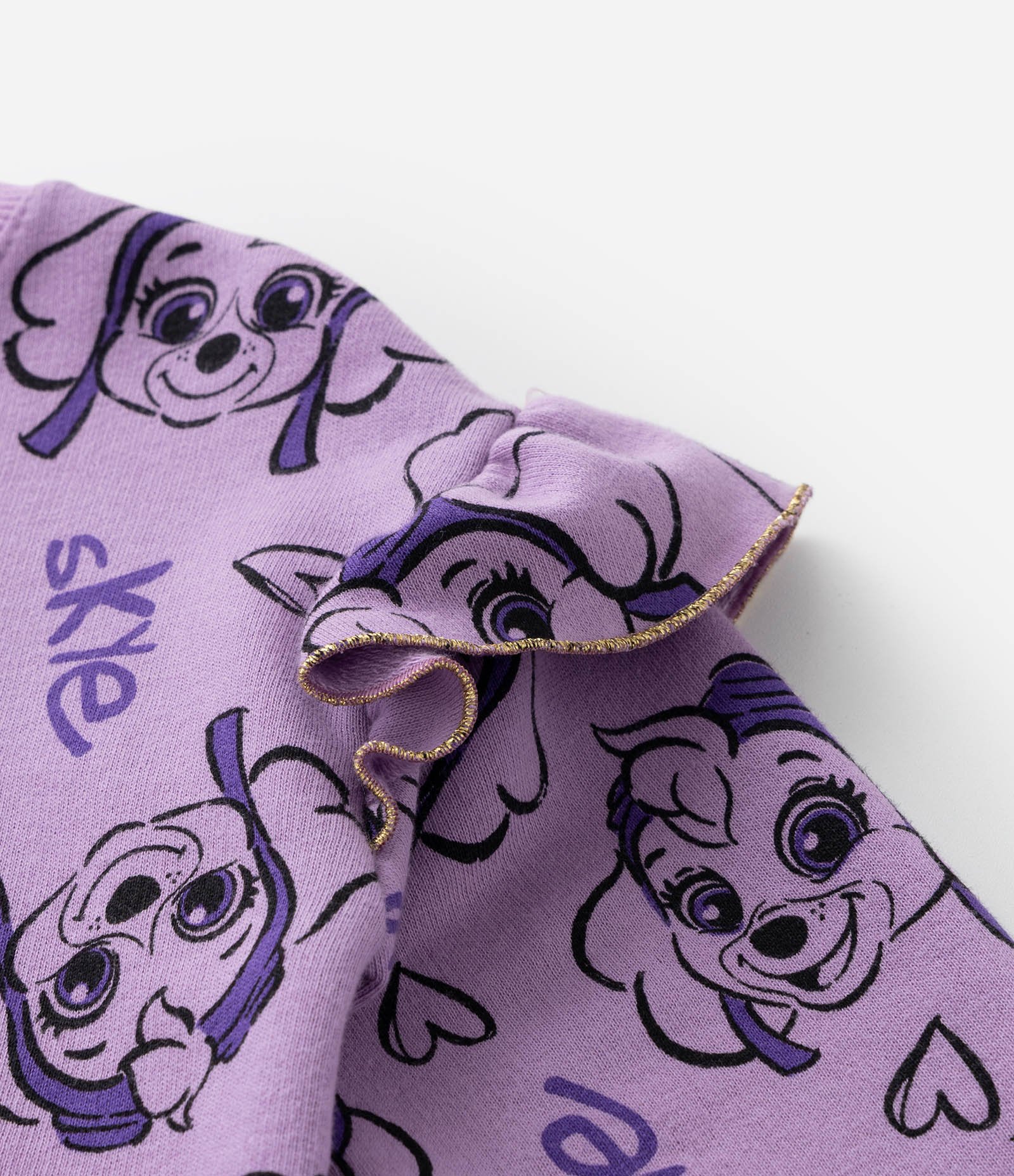 Conjunto Infantil com Babadinho e Estampa Patrulha Canina - Tam 2 a 6 Anos Roxo 9