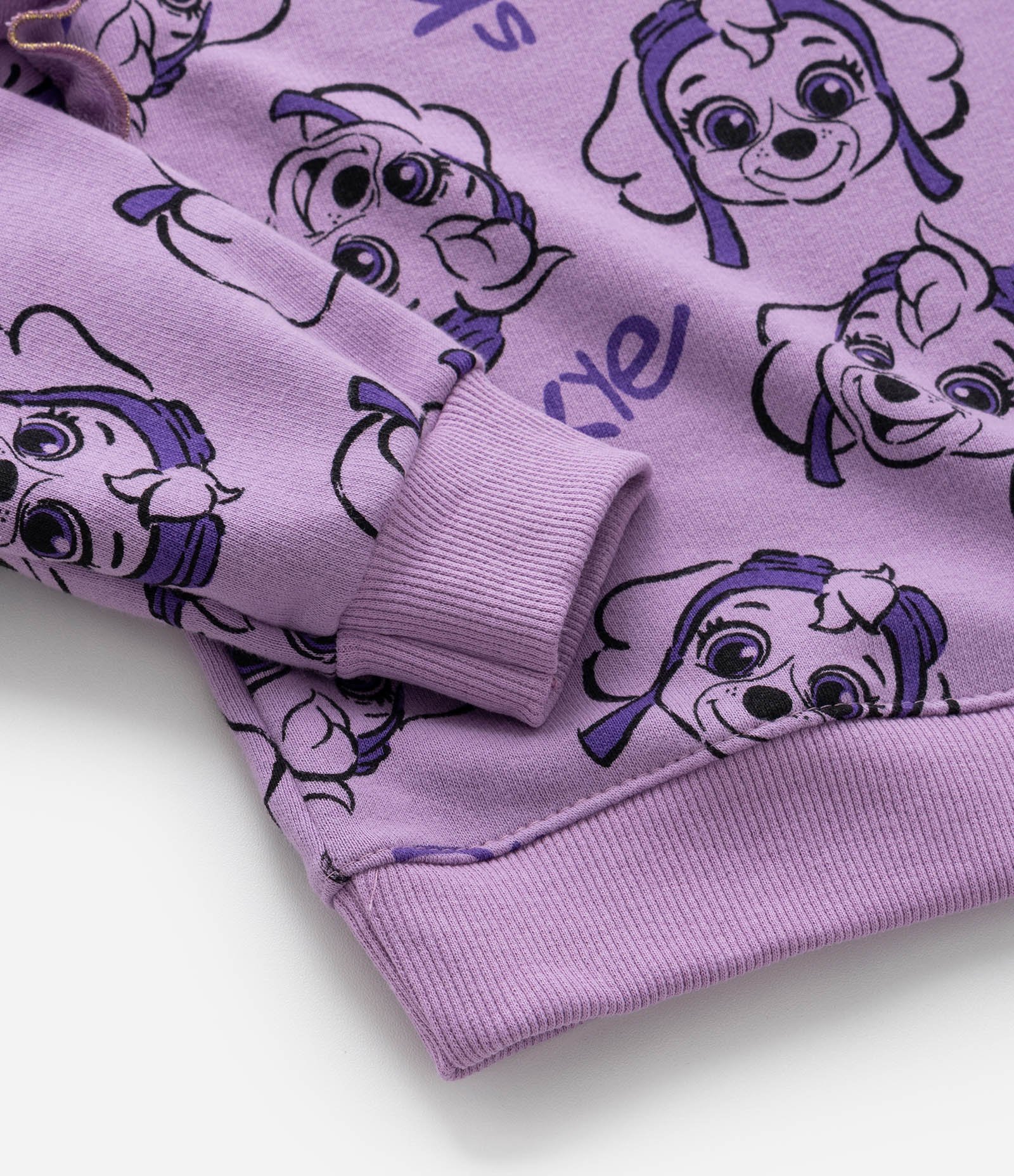 Conjunto Infantil com Babadinho e Estampa Patrulha Canina - Tam 2 a 6 Anos Roxo 10