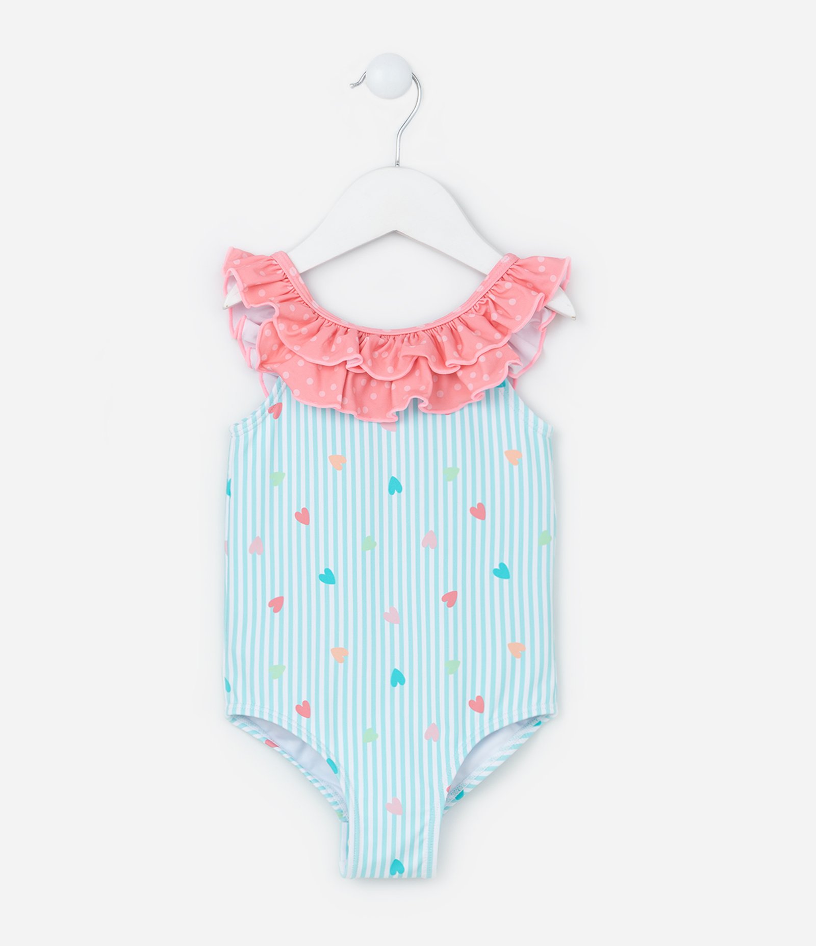 Maiô Infantil com Proteção UV e Babadinhos - Tam 2 a 4 Anos Azul 1