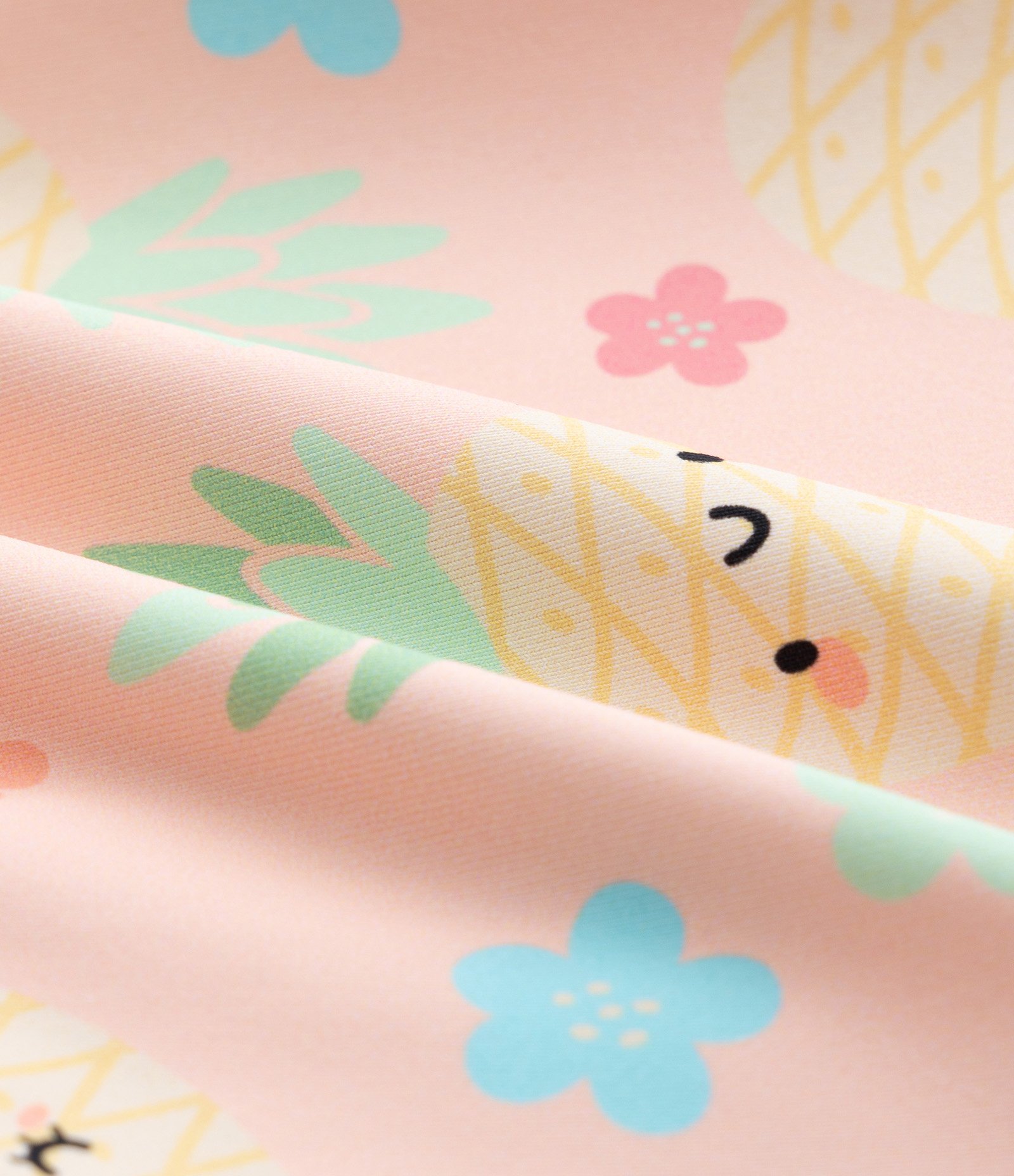 Maiô Infantil com Chapéu Estampa Abacaxi e Proteção UV - Tam 1 a 4 Anos Rosa 4