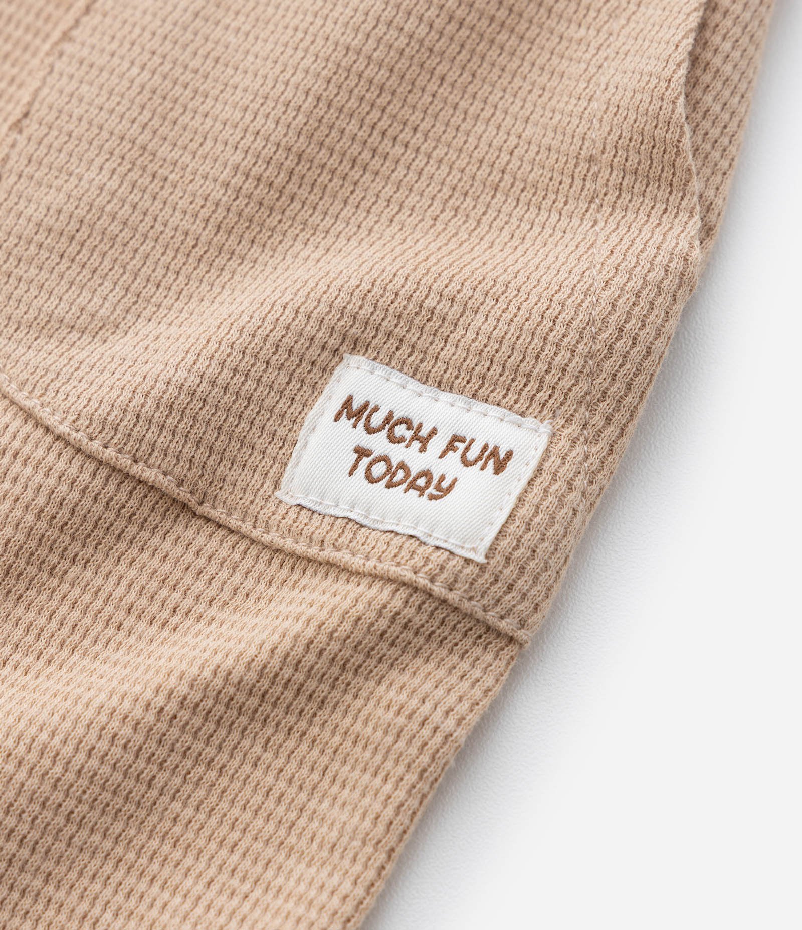 Calça Infantil Texturizada com Bolsos - Tam 0 a 18 meses Bege 5