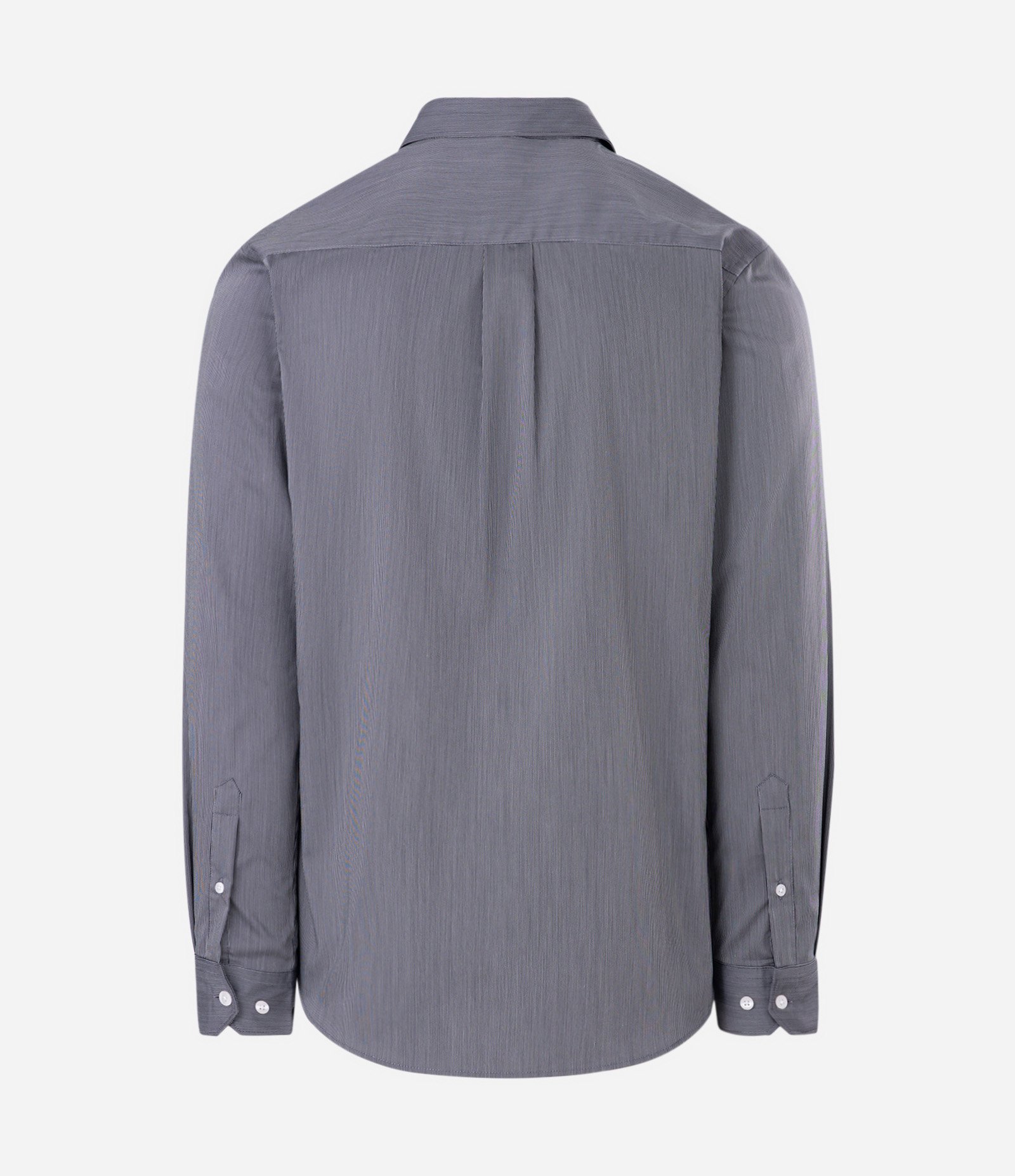 Camisa Slim com Fibra de Bambu Maquinetada com Listras Preto 5