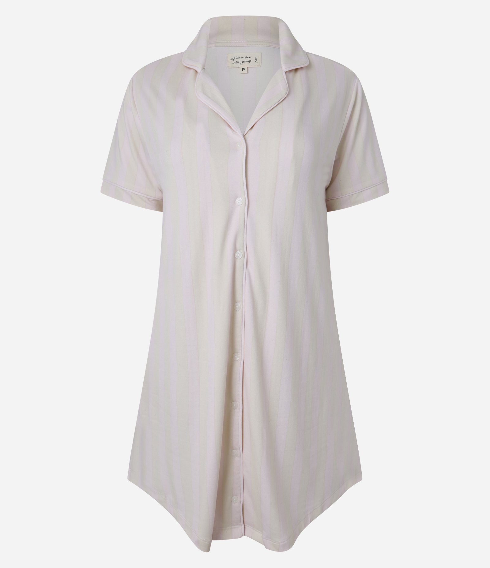 Camisola Americana Listrada e com Toque Suave Rosa/Verde 3