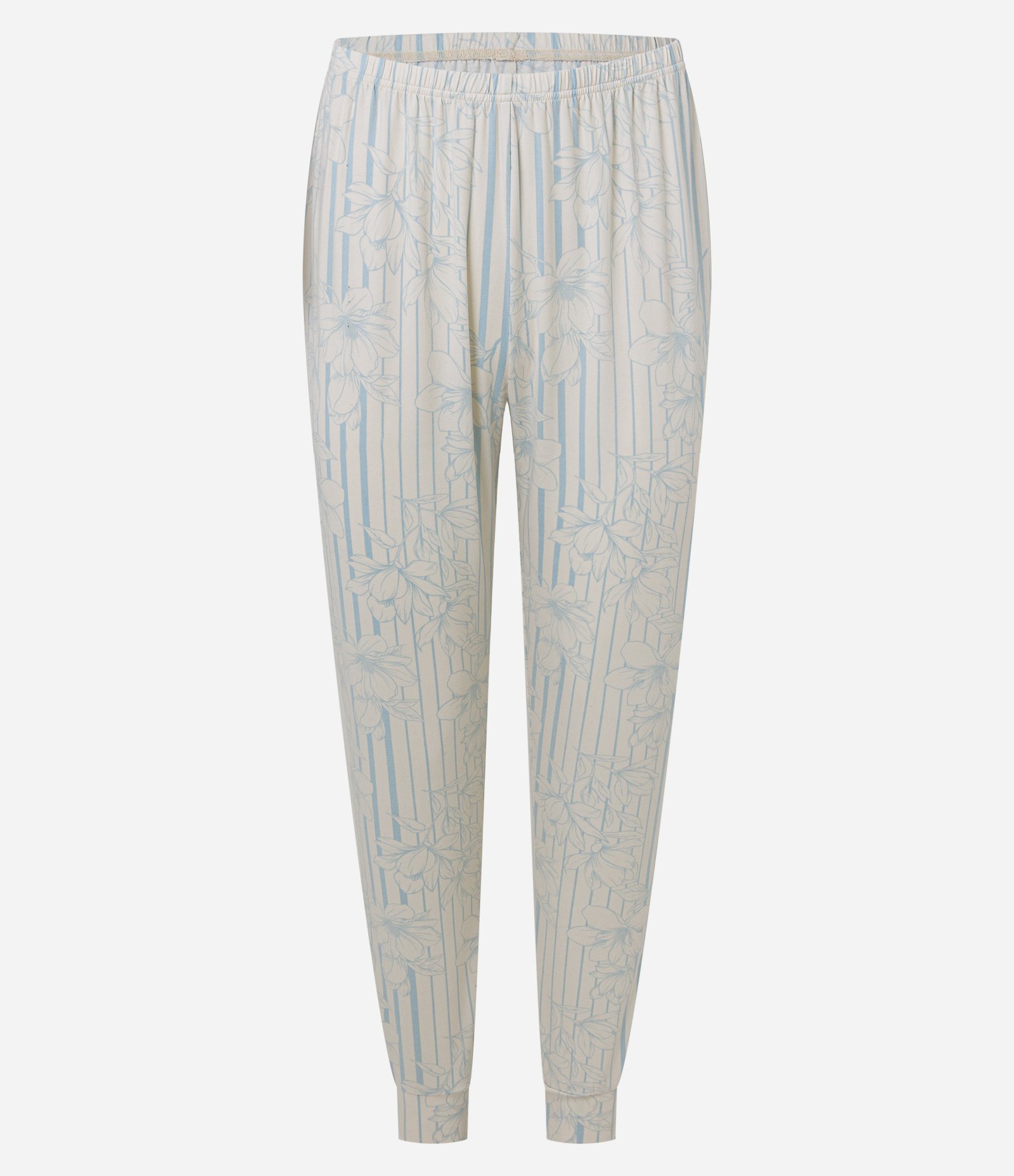 Pijama Longo em Peach Touch com Estampa Floral e Botões Off White 6