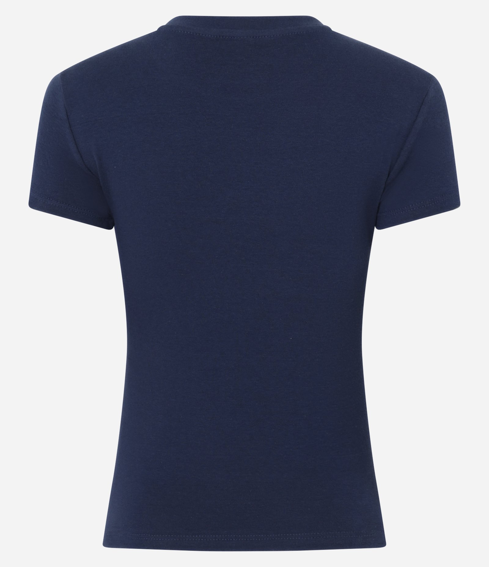 Blusa Básica Justinha e Alongada em Ribana Azul Marinho 5