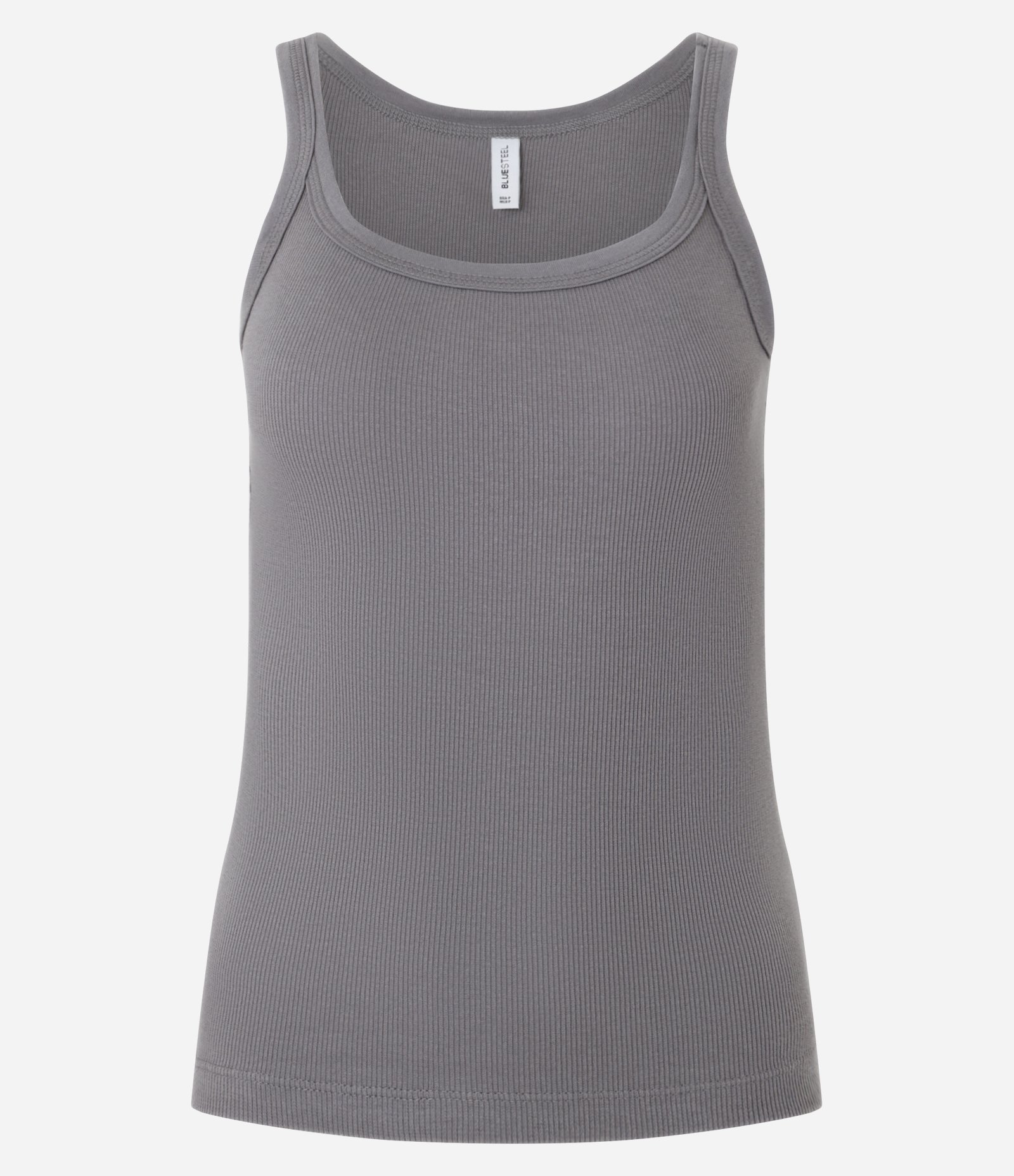 Blusa sem Manga em Ribana com Decote Halter Cinza 5