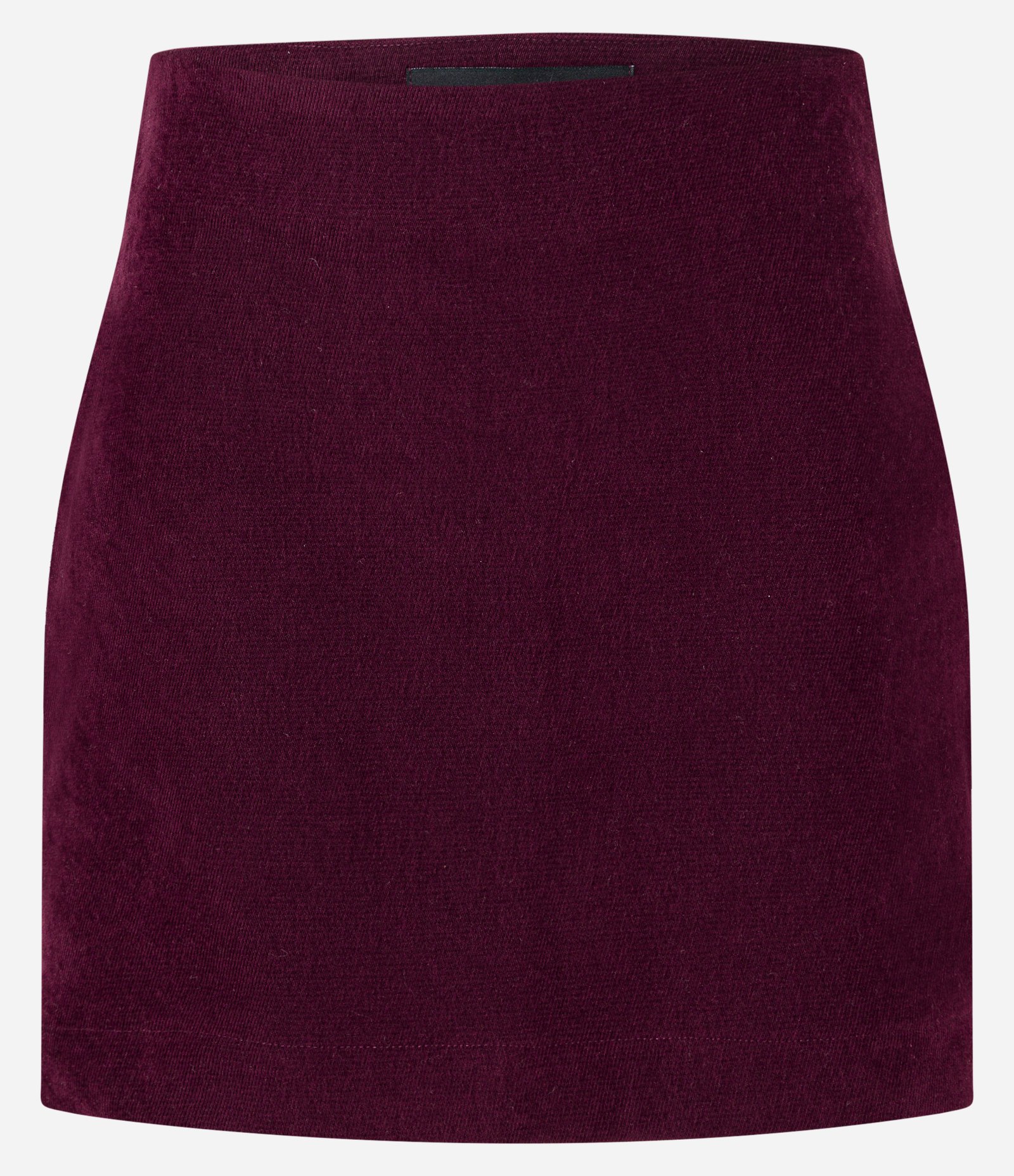 Saia Curta em Suedine com Cintura Média Bordô 5
