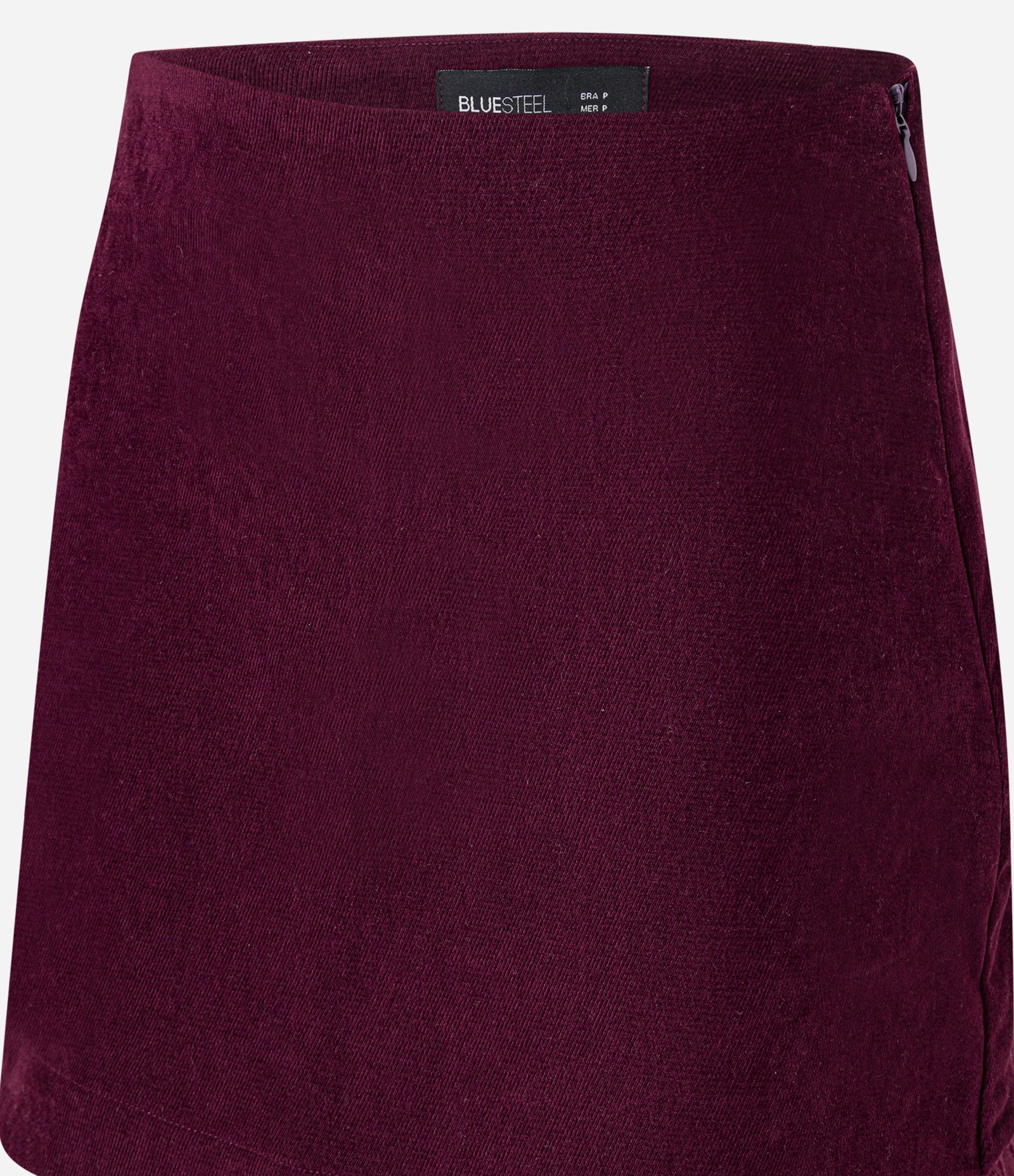 Saia Curta em Suedine com Cintura Média Bordô 6