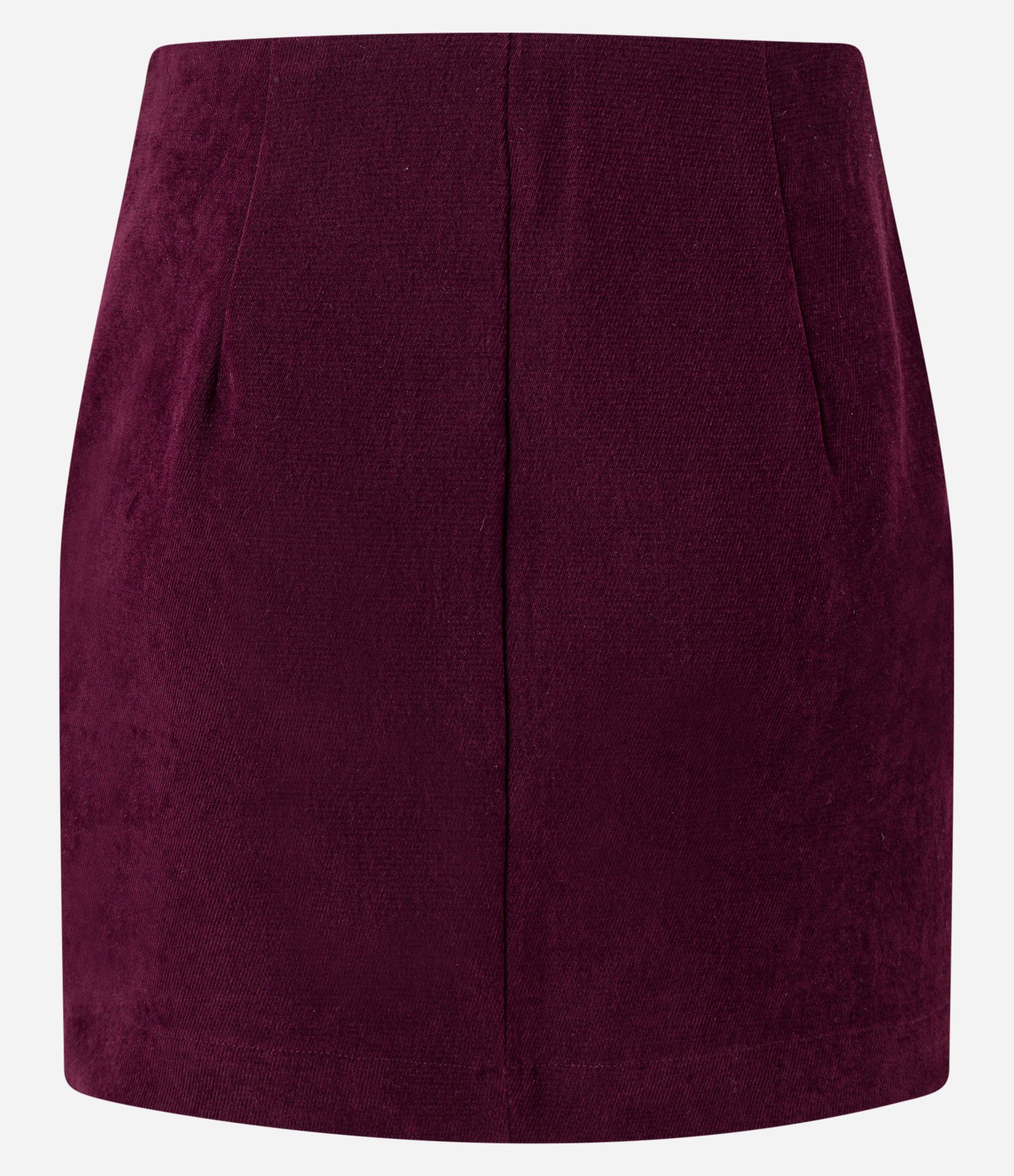 Saia Curta em Suedine com Cintura Média Bordô 7