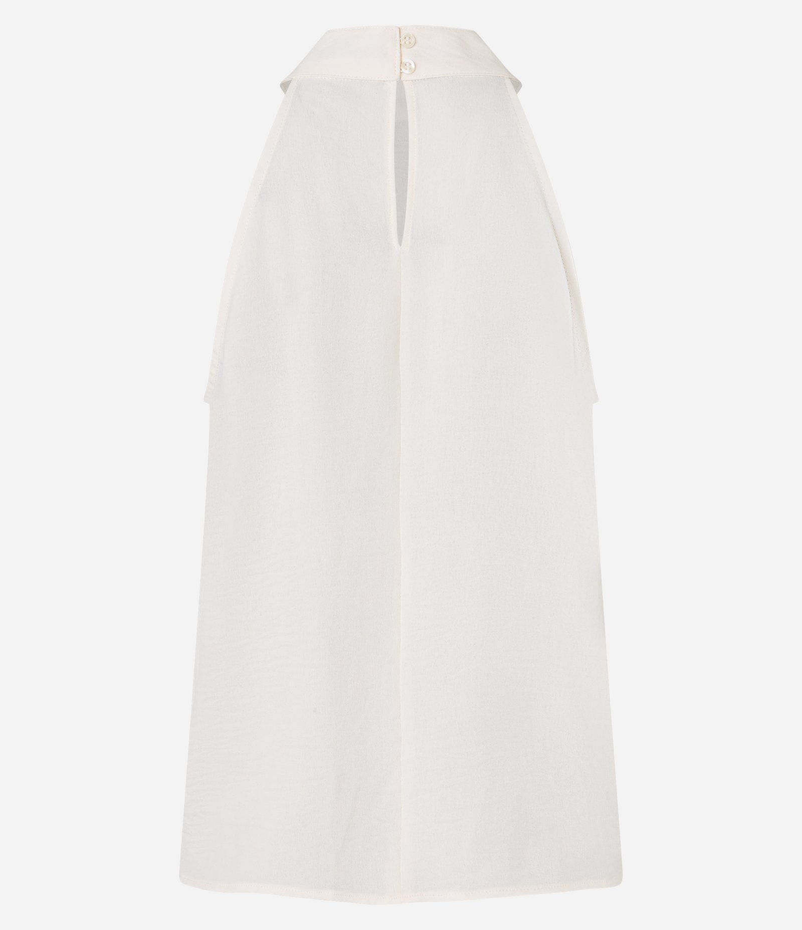 Blusa com Gola Halter Dobrada e Efeito Airflow Branco 7