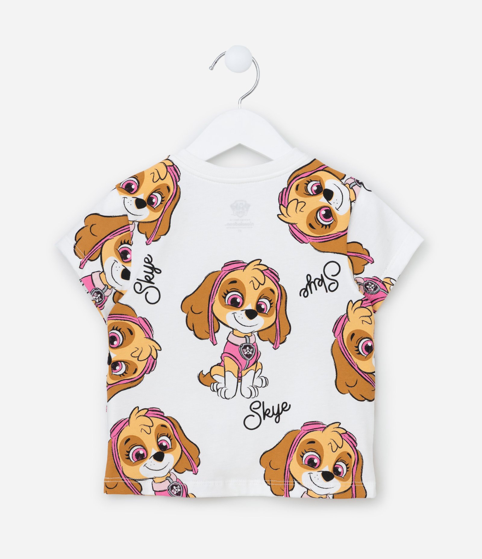 Camiseta Infantil com Estampa Patrulha Canina - Tam 2 a 6 Anos Branco 2