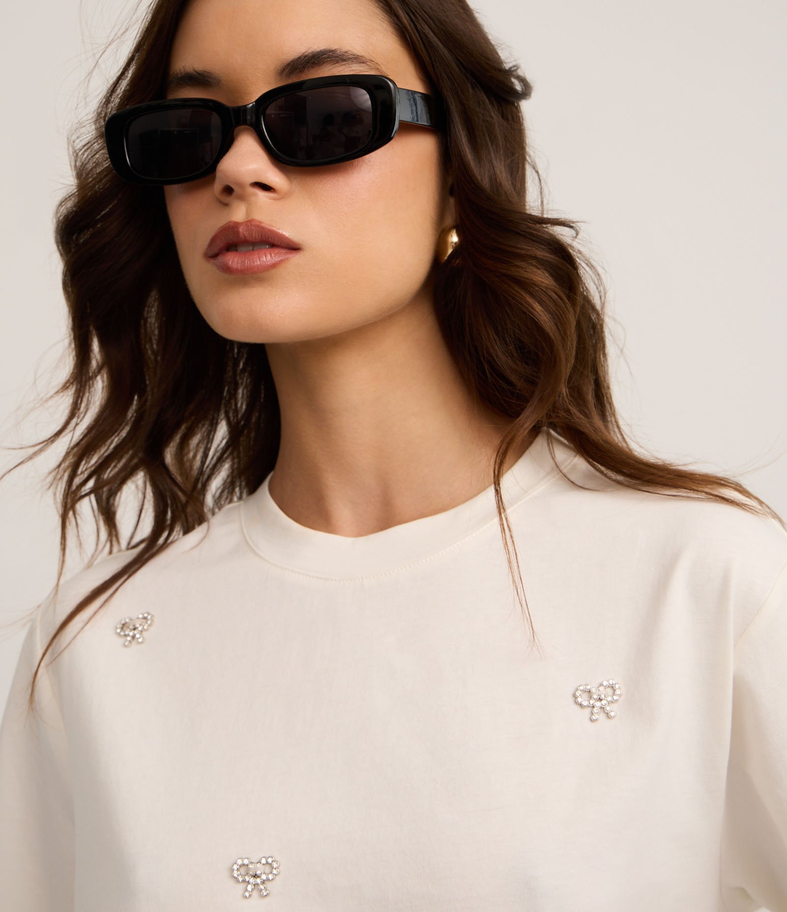 Blusa em Algodão com Bordado de Laços com Pérolas Branco 3