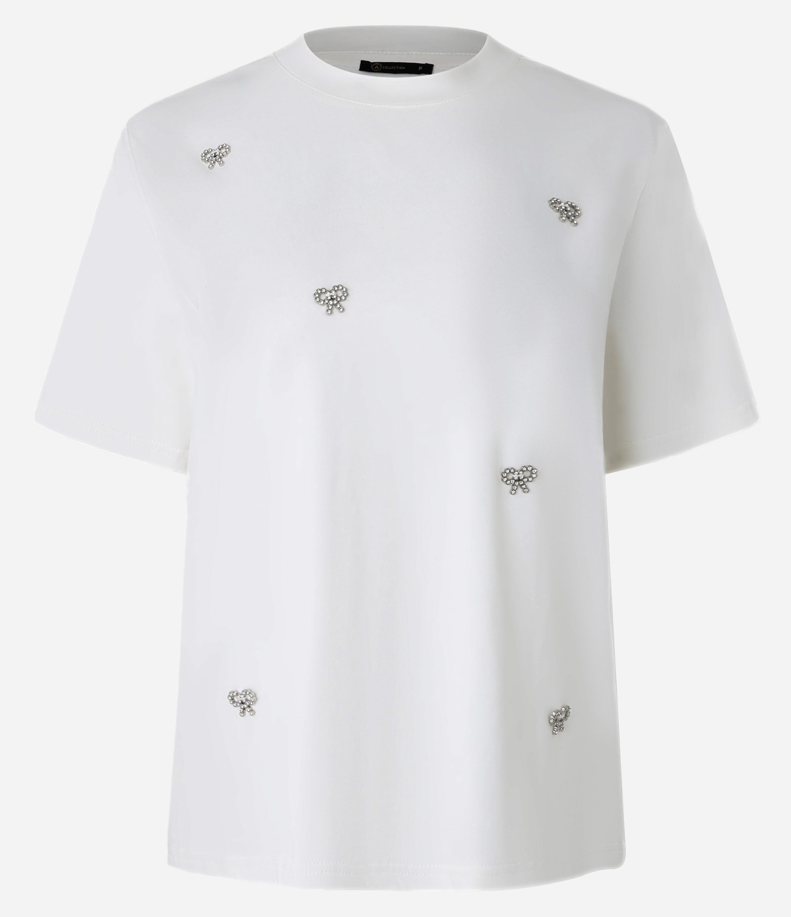 Blusa em Algodão com Bordado de Laços com Pérolas Branco 5