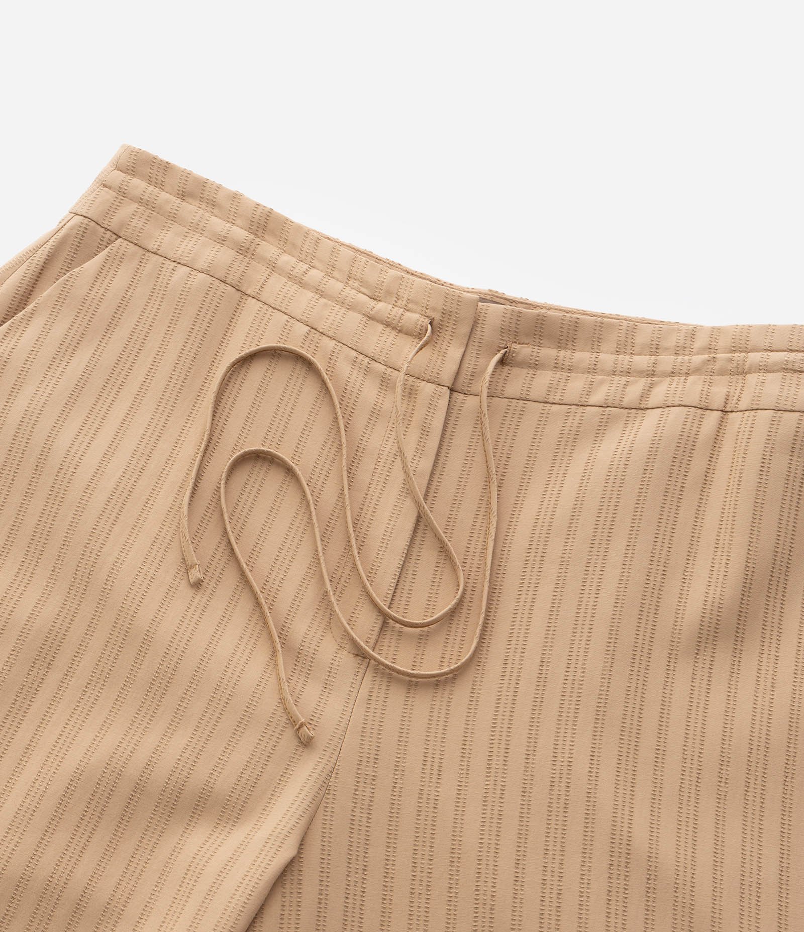 Calça Wide Leg Alfaiataria com Amarração Curve & Plus Size Bege Caramelo 9