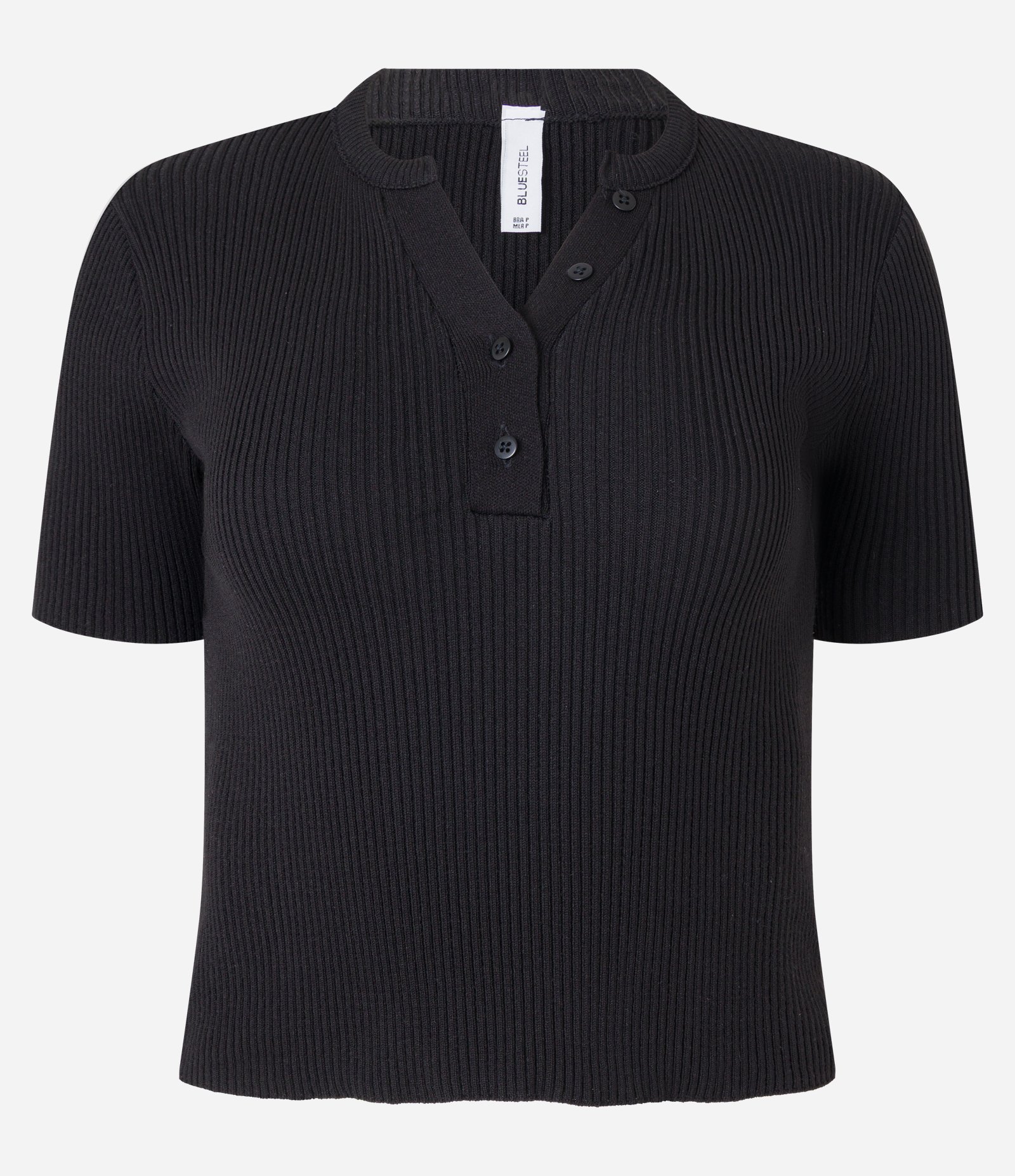 Blusa em Tricô com Botões no Decote Preto 4
