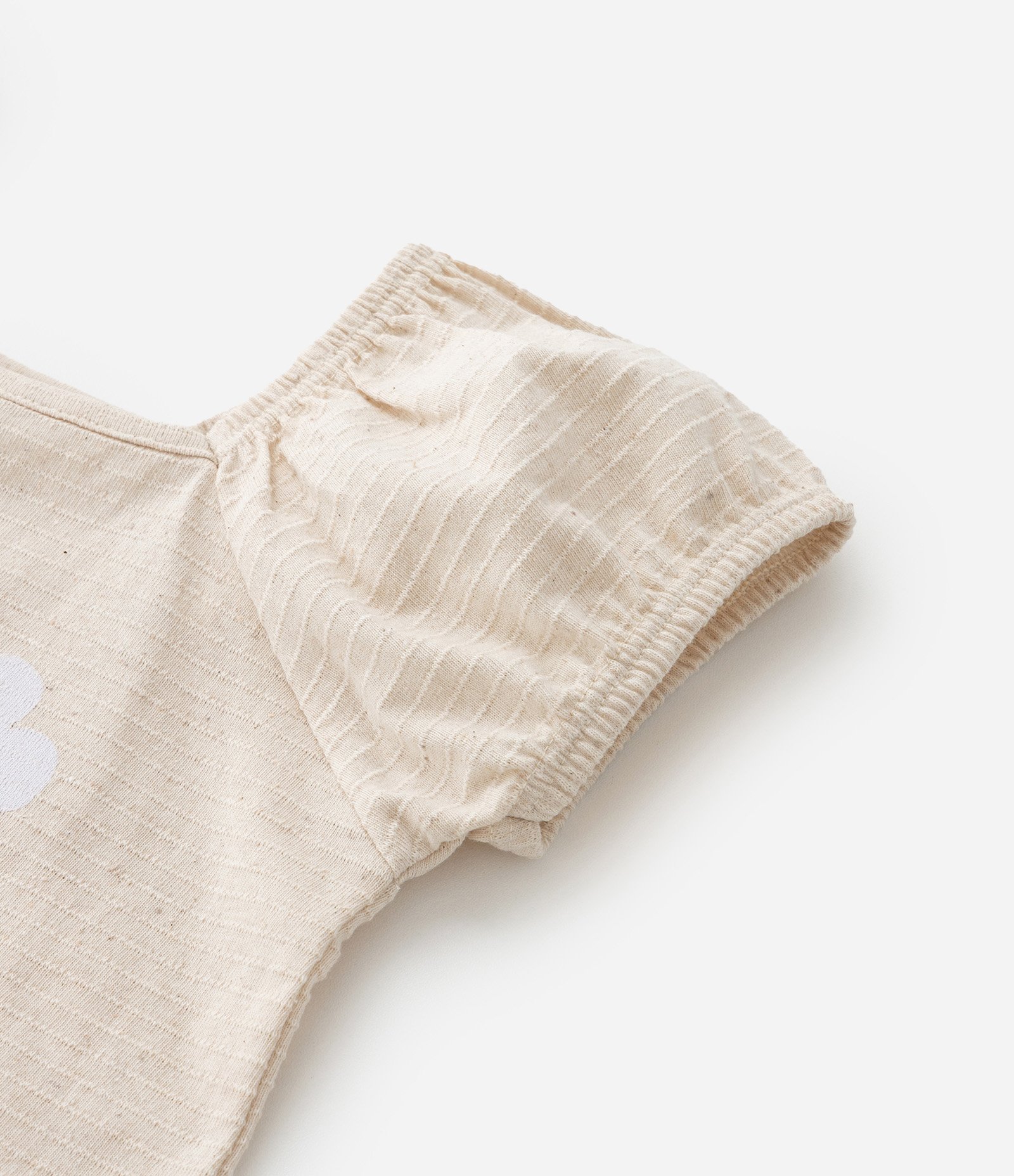 Blusa Infantil Texturizada com Estampa Florzinhas - Tam 1 a 6 Anos Bege 5