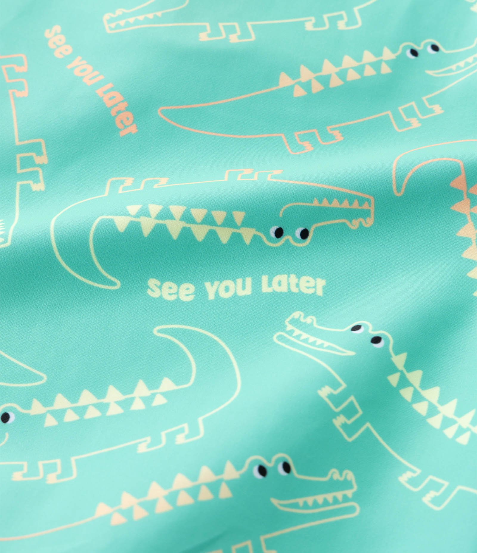 Macacão Infantil com Proteção UV e Cristas 3D - Tam 1 a 4 Anos Verde/Laranja 3