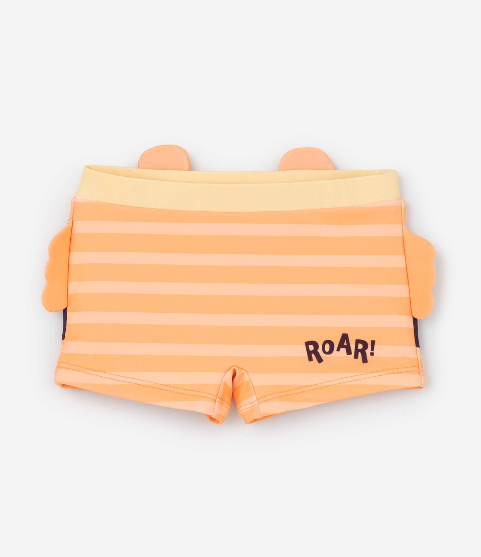 Sunga Infantil Boxer em Microfibra com Estampa de Tigre - Tam 2 a 4 Anos Laranja 2