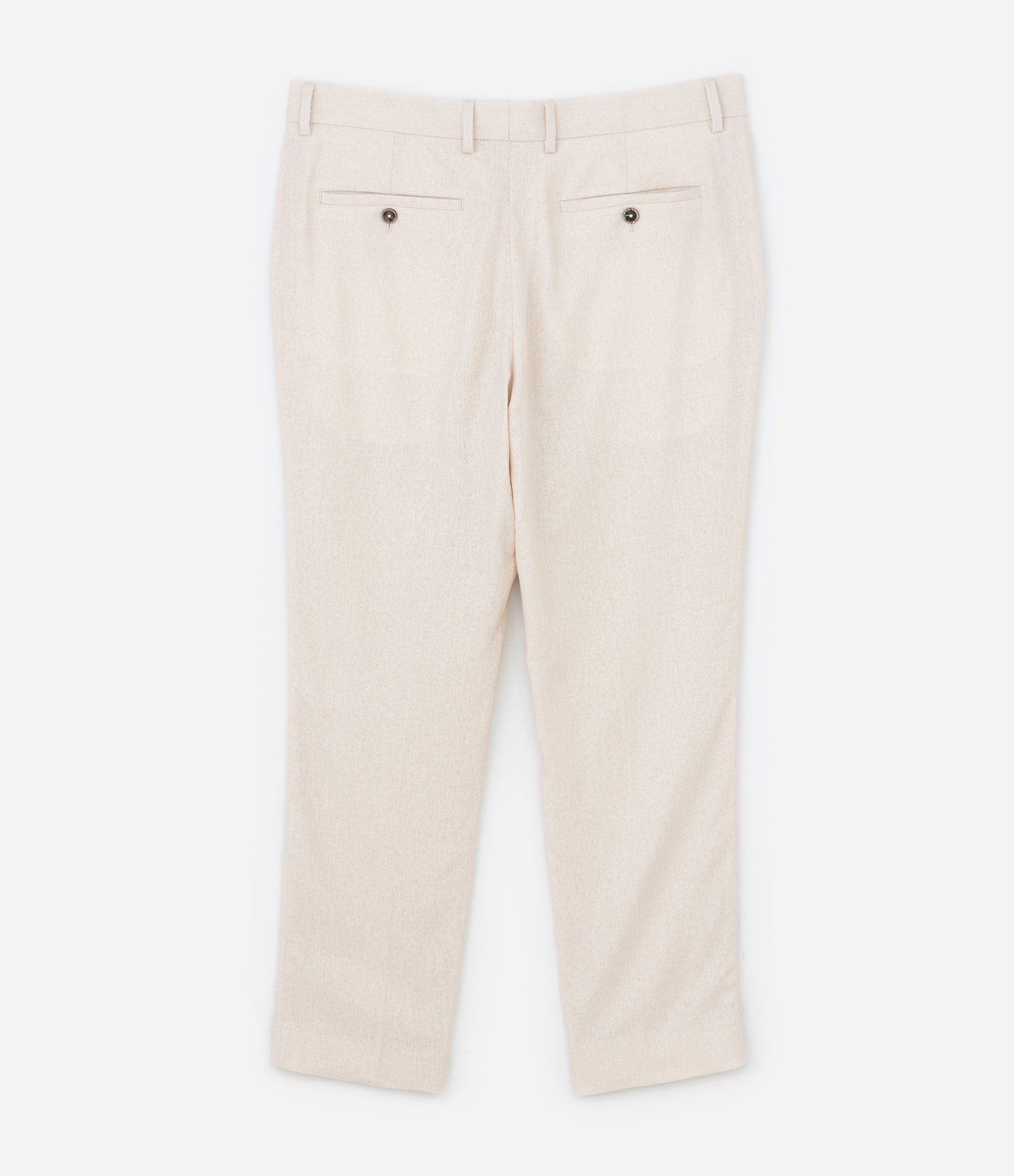 Calça Relaxed Alfaiatada em Viscolinho Bege 6