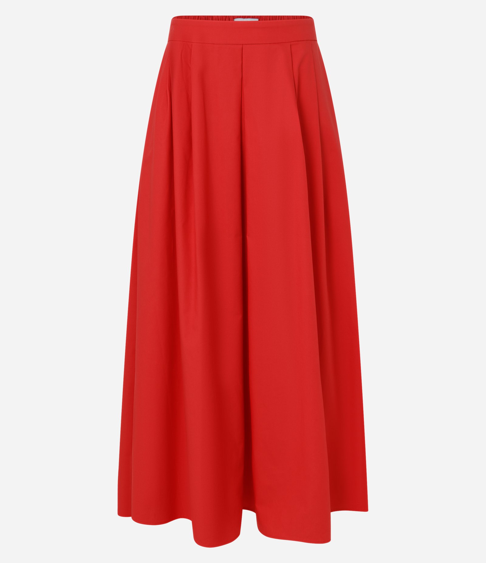 Saia Longa em Tricoline com Elástico no Cós e Prega Vermelho 7