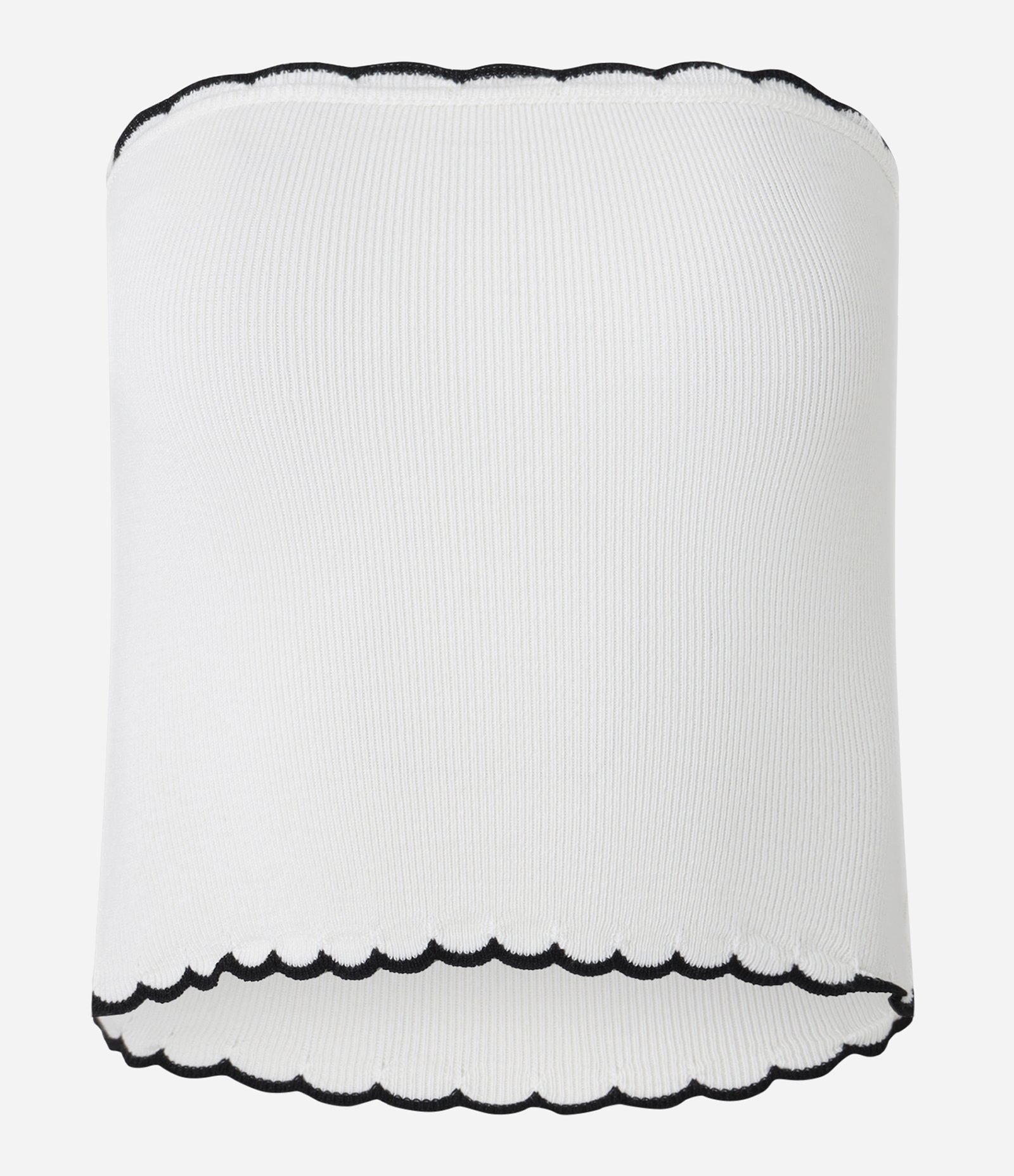 Blusa em Tricô com Detalhe Nuvem e Viés Contrastante Branco 4