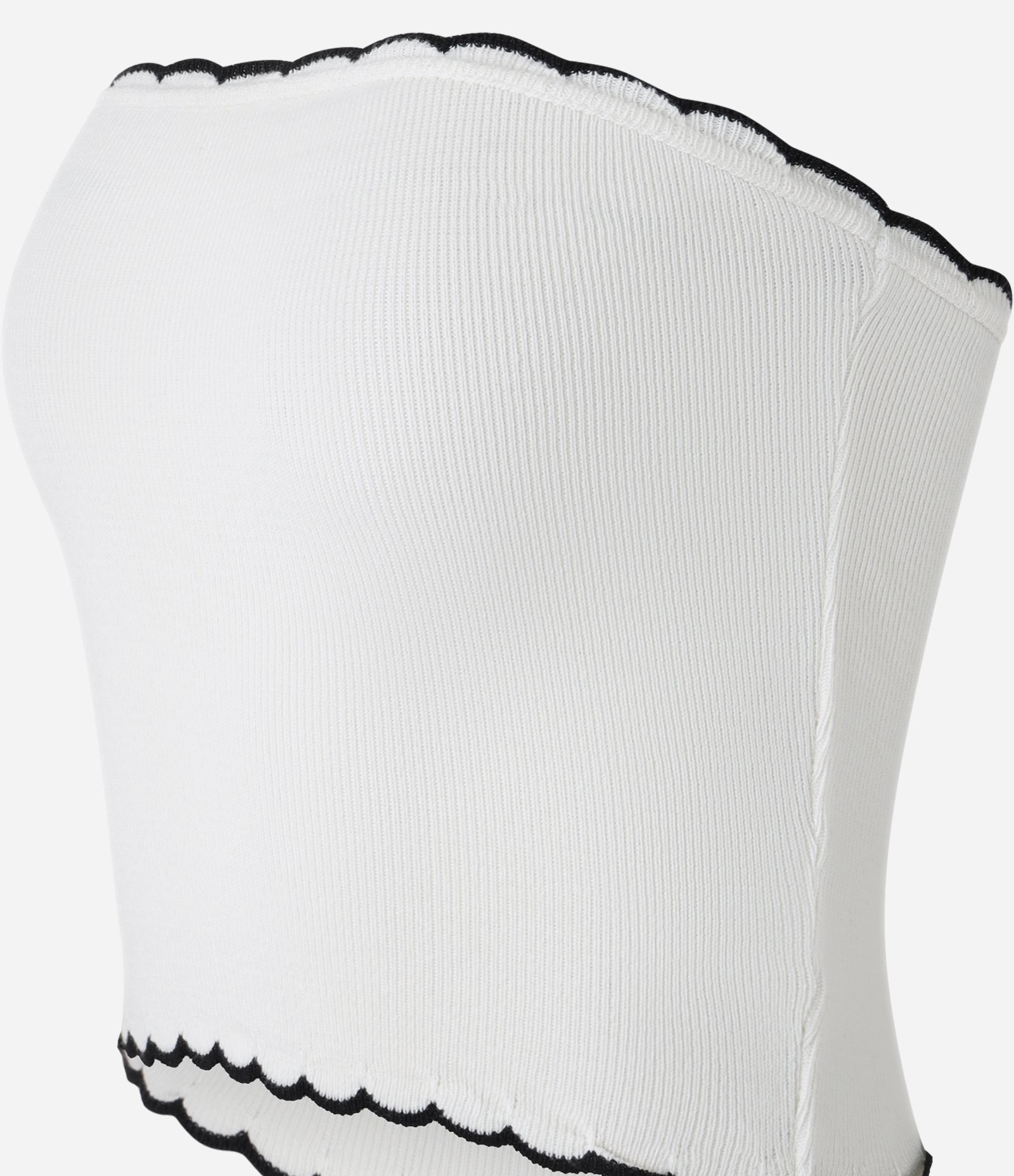 Blusa em Tricô com Detalhe Nuvem e Viés Contrastante Branco 5