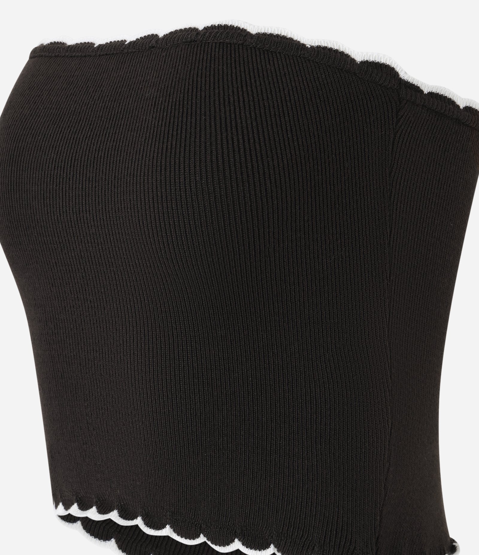 Blusa em Tricô com Detalhe Nuvem e Viés Contrastante Preto 5