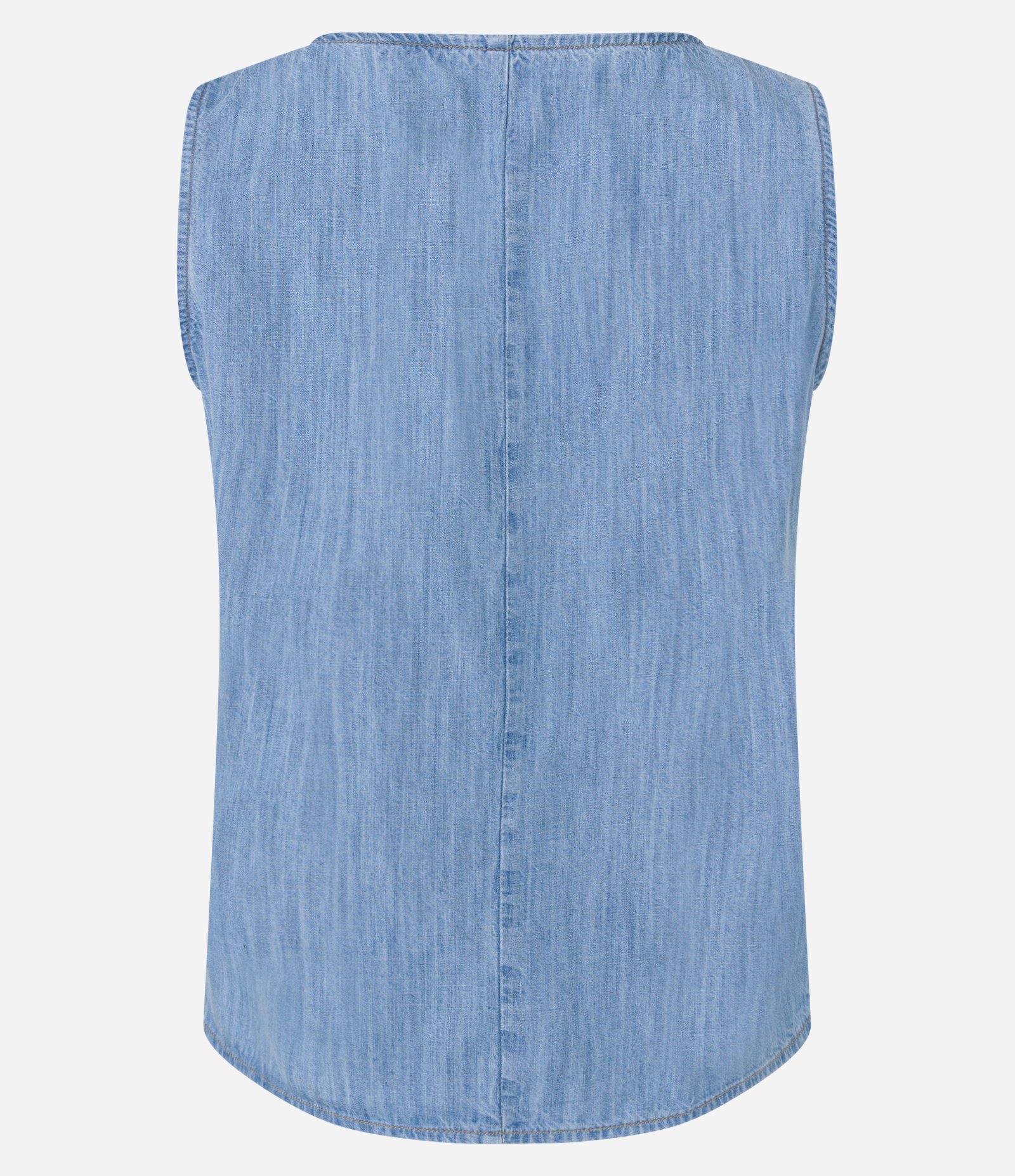Blusa Sem Manga em Jeans Azul 7