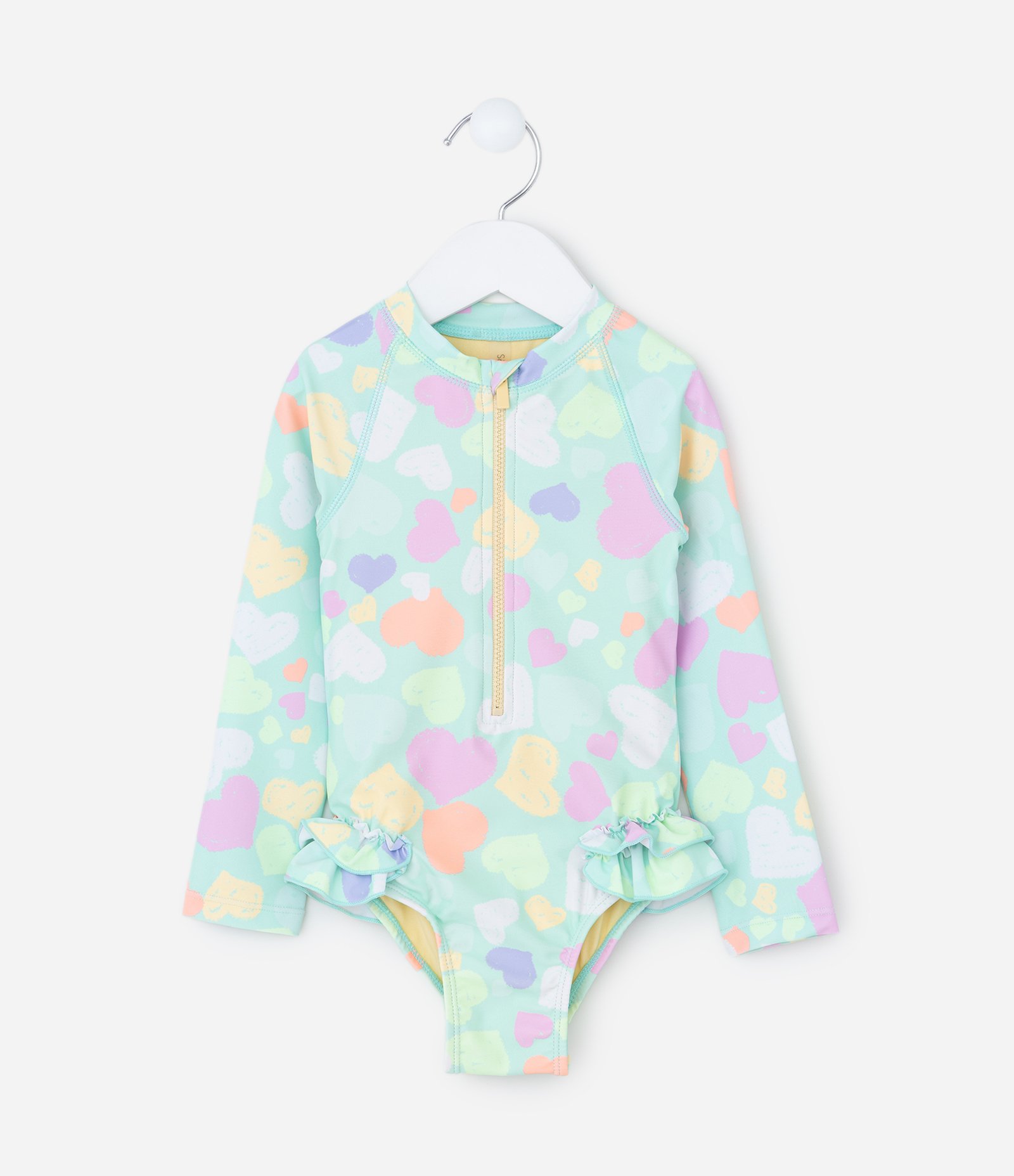 Maiô Infantil com Proteção UV e Babadinhos - Tam 2 a 4 Anos Azul 1