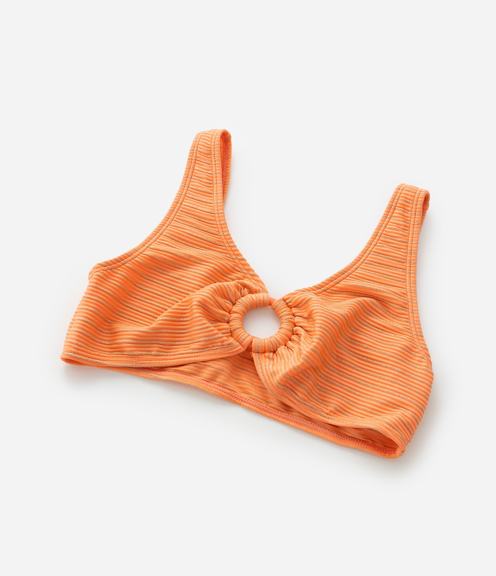 Biquíni Infantil com Fio Metalizado e Proteção UV - Tam 7 a 16 Anos Laranja 4