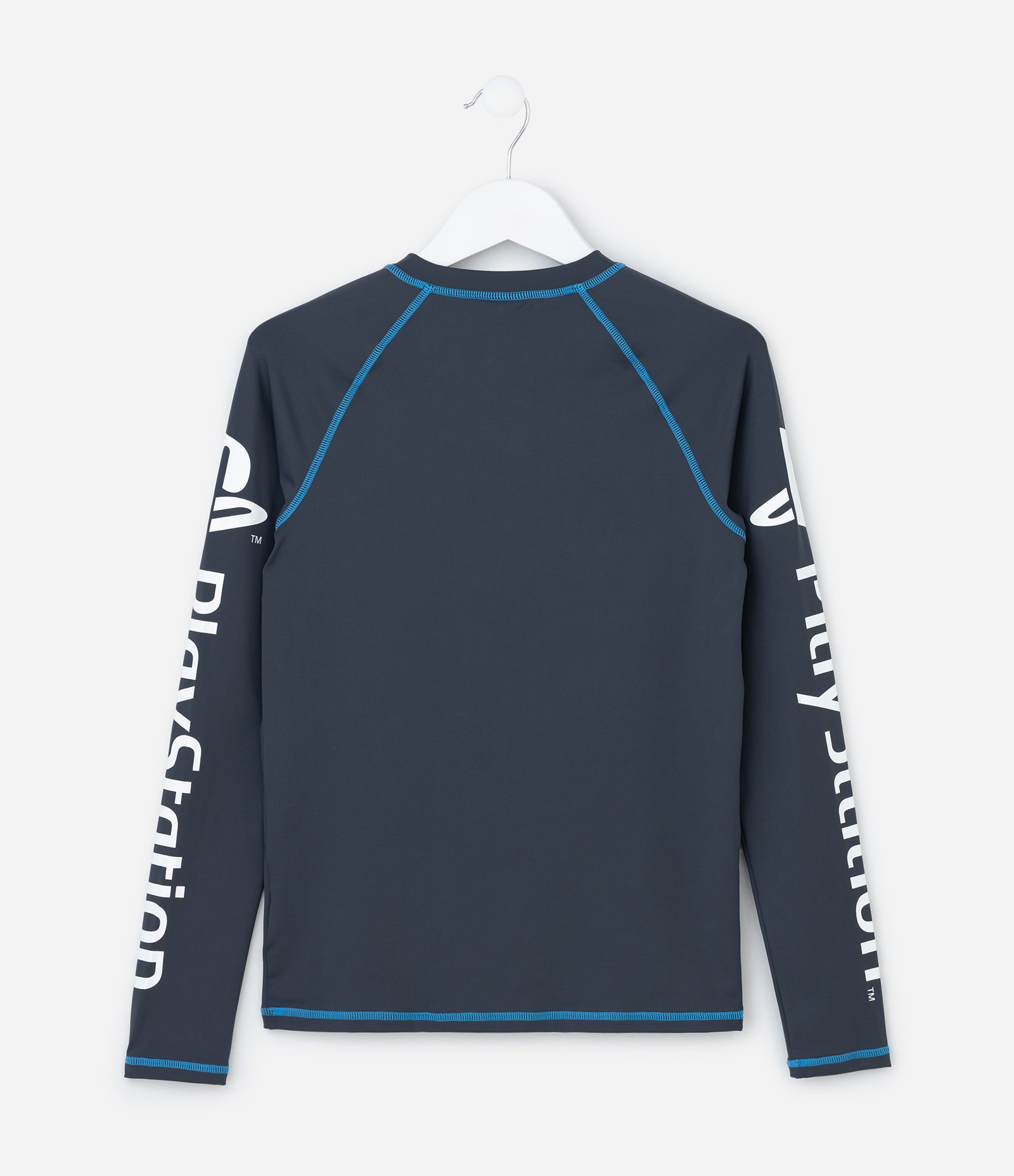 Camiseta Infantil com Proteção UV Estampa Playstation - Tam 5 a 14 Anos Azul 2