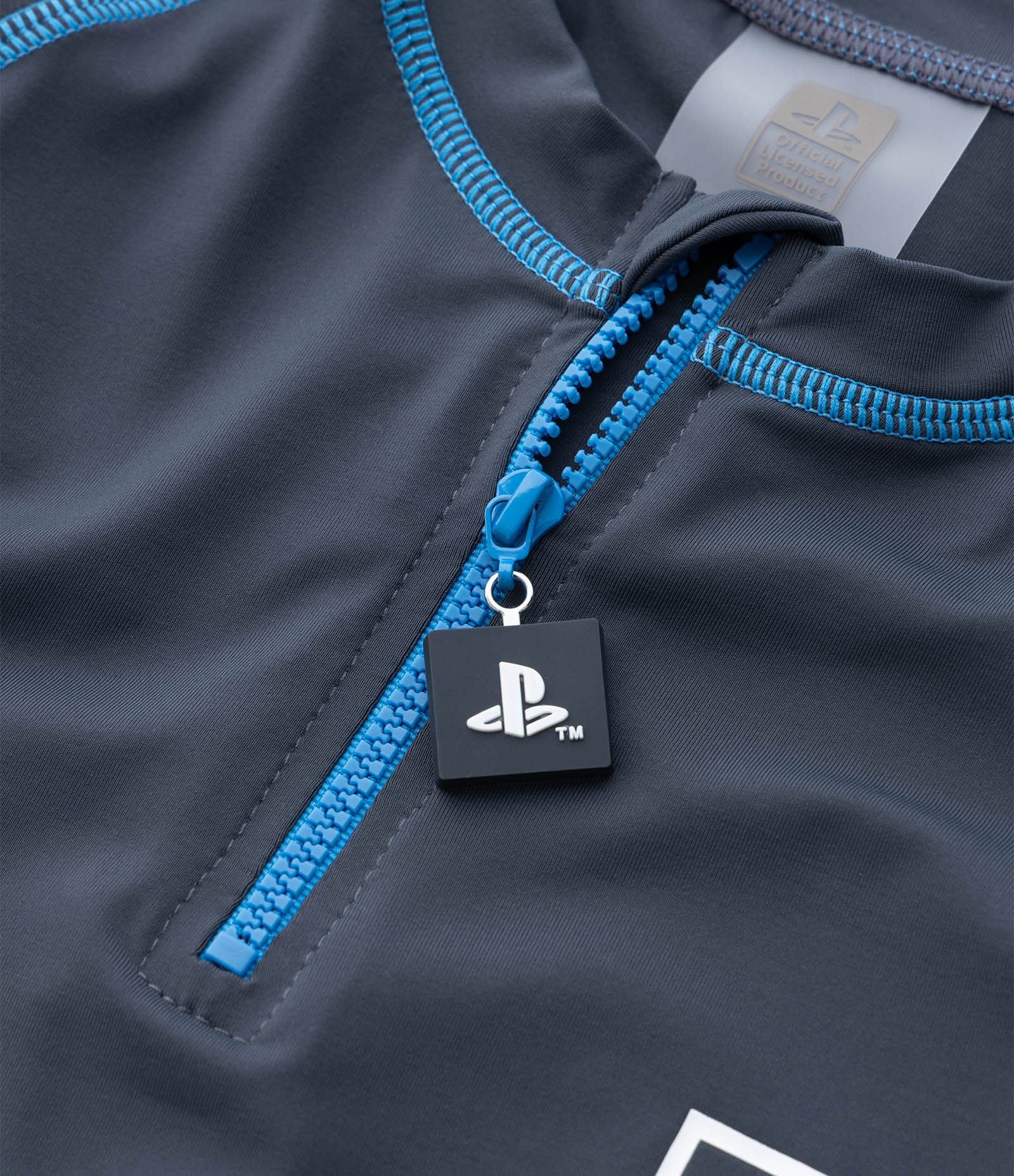 Camiseta Infantil com Proteção UV Estampa Playstation - Tam 5 a 14 Anos Azul 7