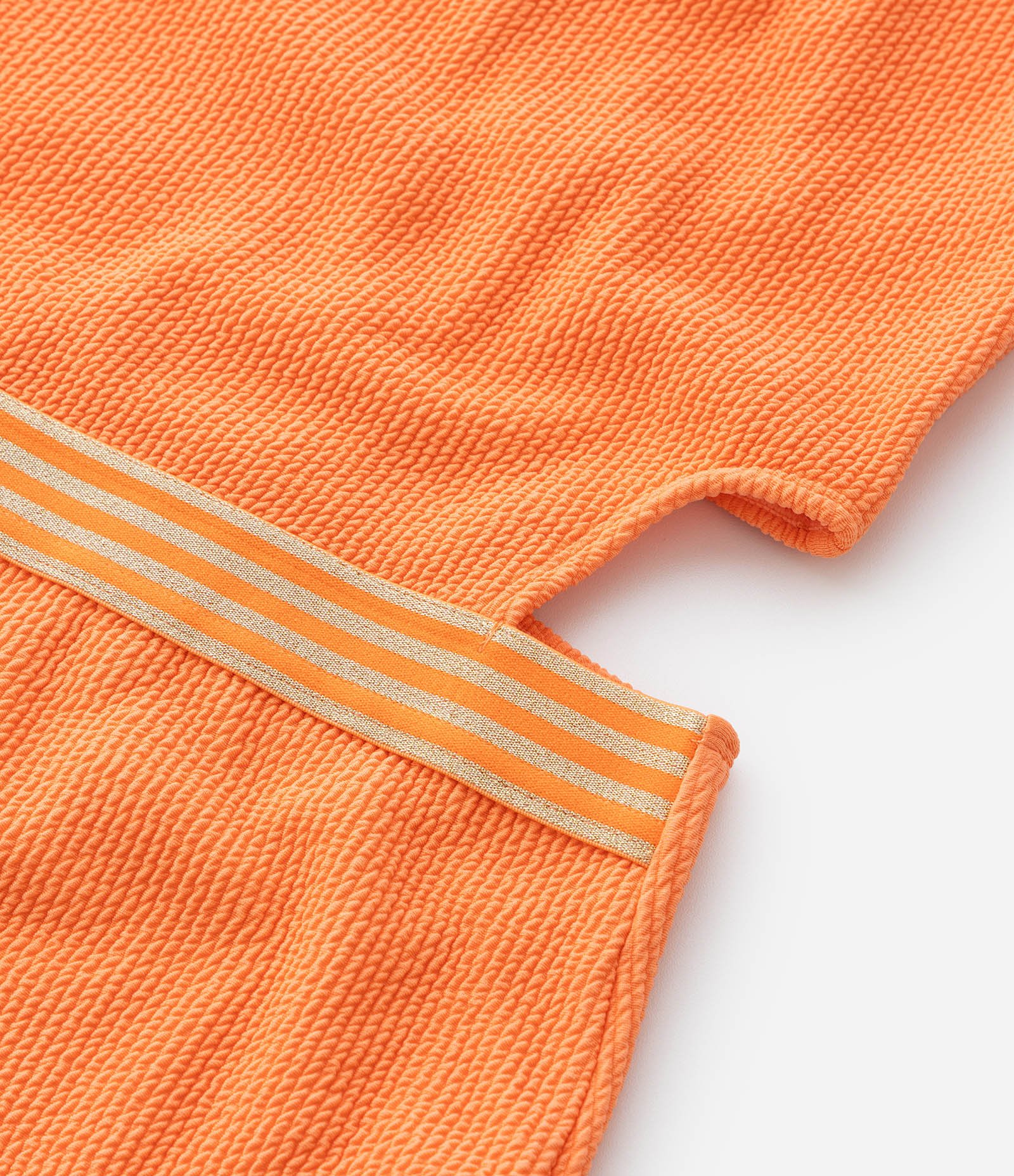 Maiô Infantil com Proteção UV e Recorte Vazado - Tam 5 a 14 Anos Laranja 4