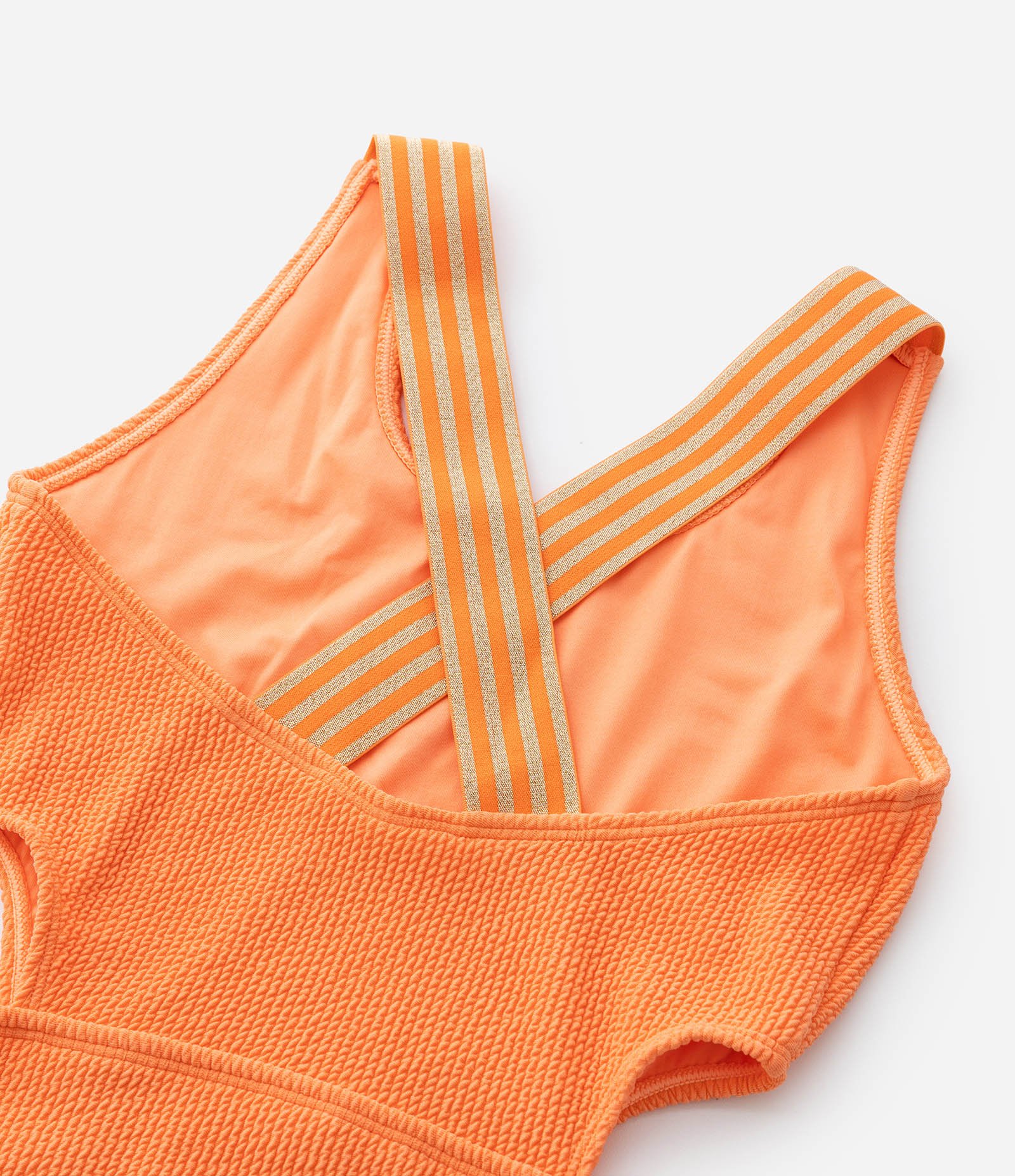 Maiô Infantil com Proteção UV e Recorte Vazado - Tam 5 a 14 Anos Laranja 5