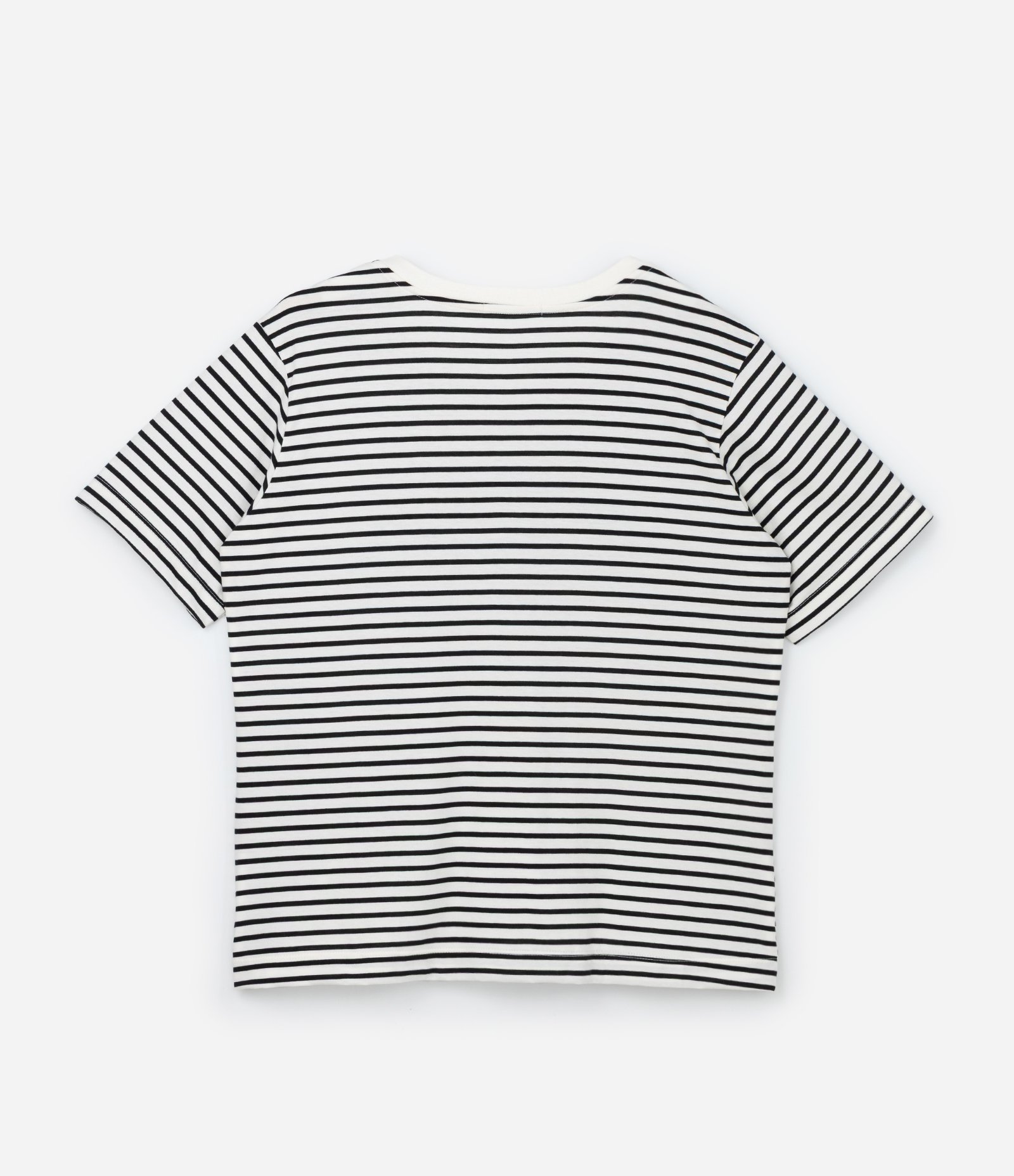 Camiseta Listrada e Aplicação de Chenille Curve & Plus Size Preto/Branco 5